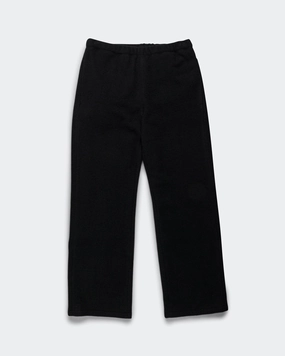 Polar Fleece Trousers - Black Natural Fleece Stretchy Waist DurableReinforcedMaterial