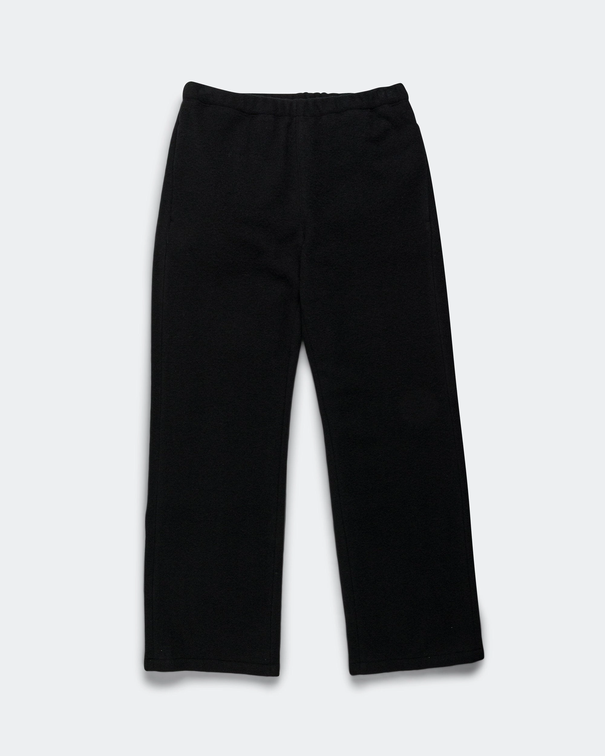 Polar Fleece Trousers - Black Natural Fleece Stretchy Waist DurableReinforcedMaterial