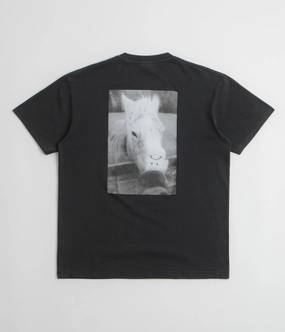 Polar Horse Hand T-Shirt - Silver Black Cozy Design