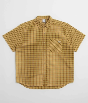 Reinforced Buttonholes Camouflage Style Polar Mitchell Shirt - Yellow