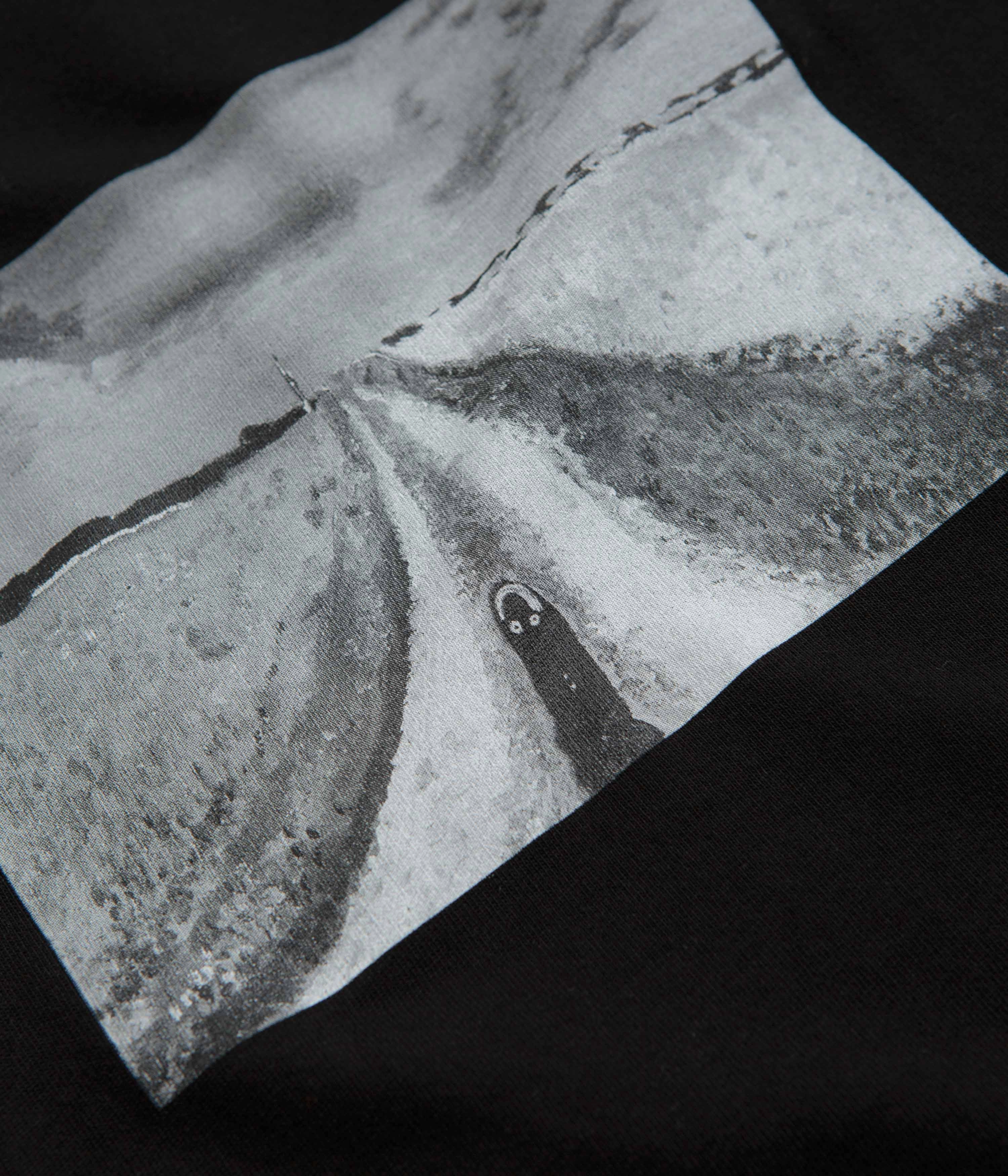 Polar Open Fields T-Shirt - Black Travel Comfort Style Solid Color