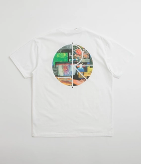 Simple Style Polar Ourselves Collage Fill Logo T-Shirt - White