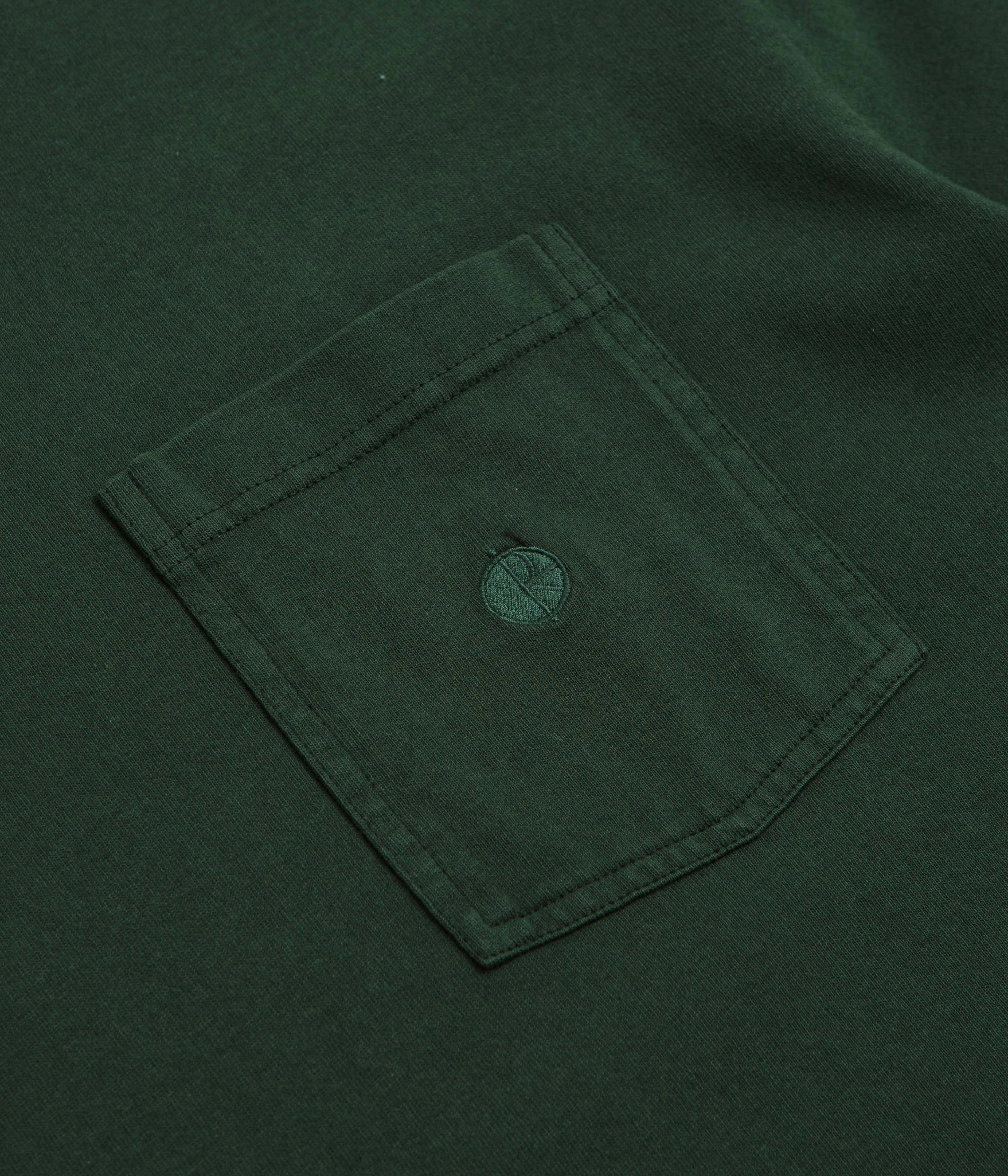 Ribbed collar Durable Style Polar Pocket T-Shirt - Dark Green