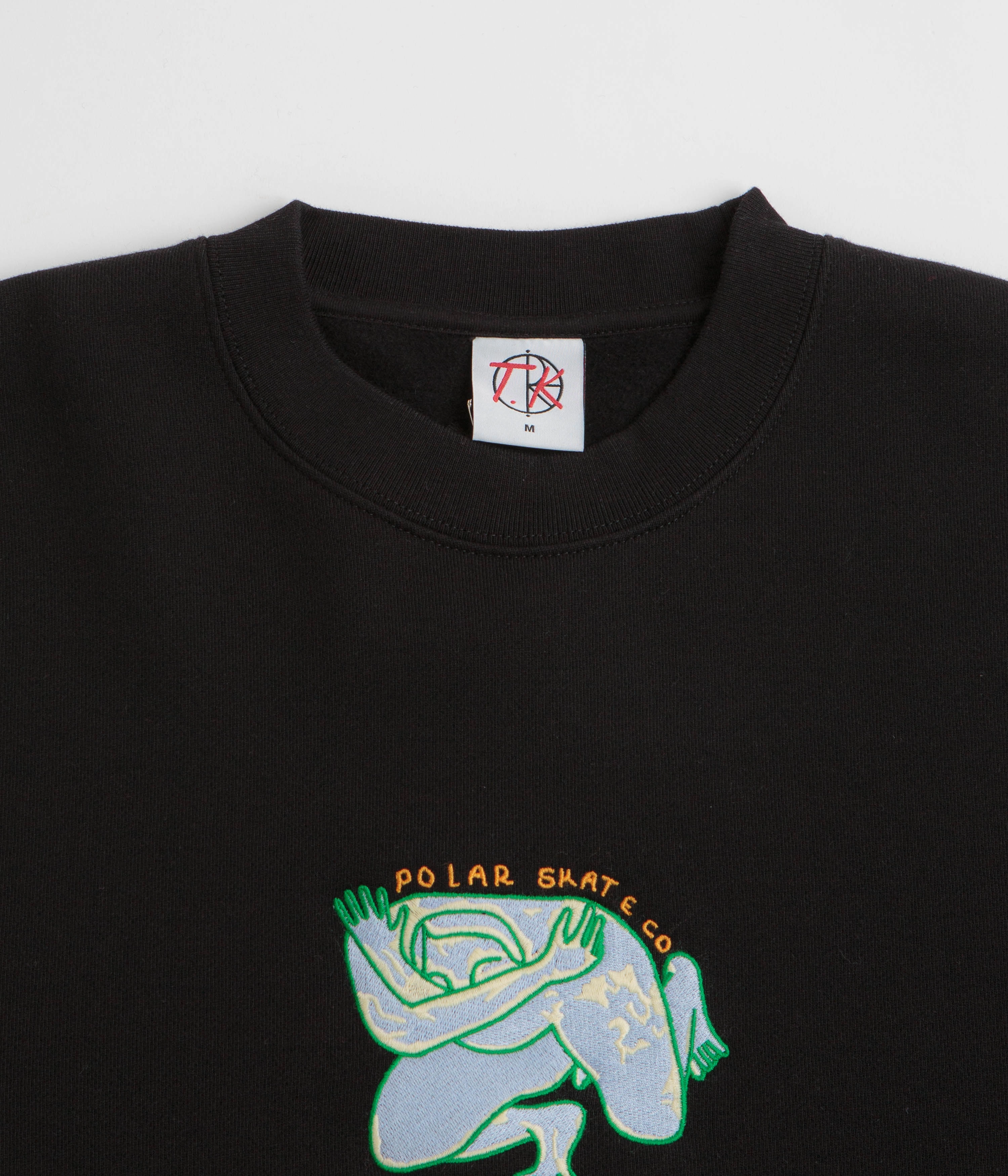 Polar Shy Bow Dave Crewneck Sweatshirt - Black appropriate for hiking