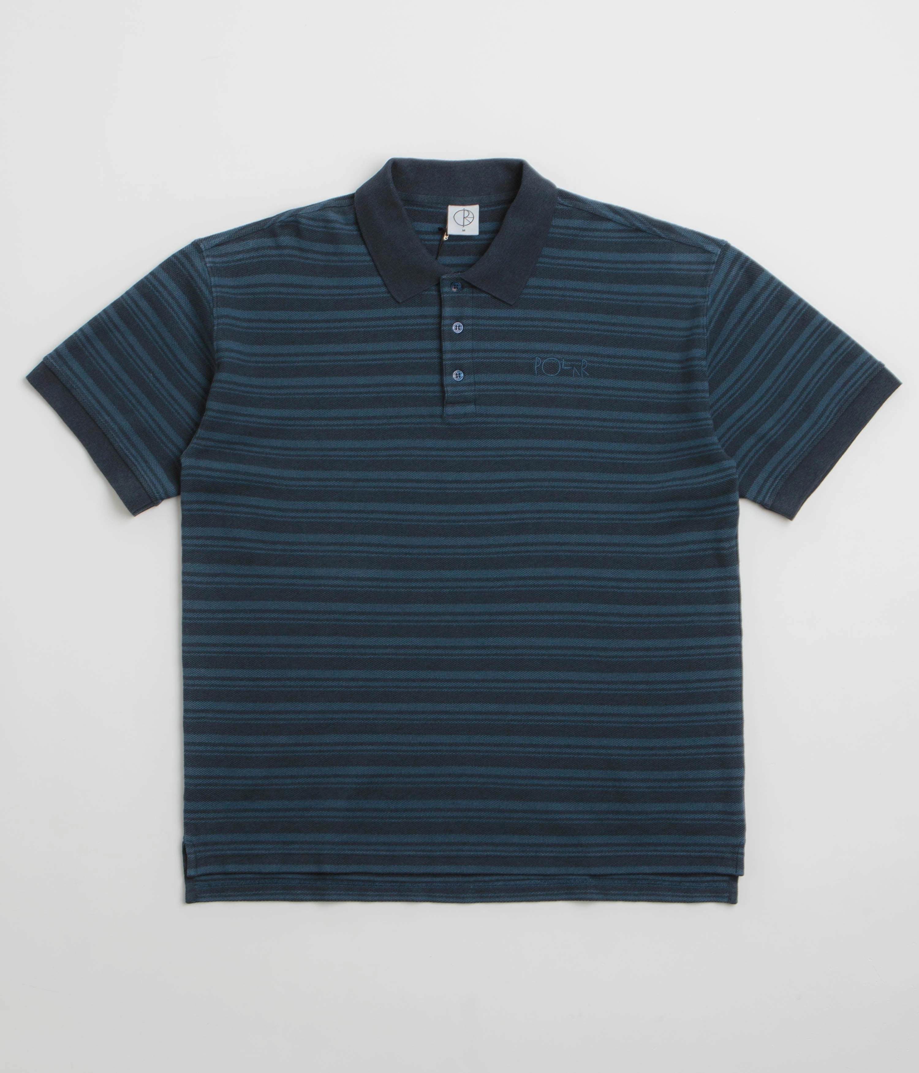 Polar Stripe Surf Polo Shirt - Neptune Blue Odorless Binding Tape