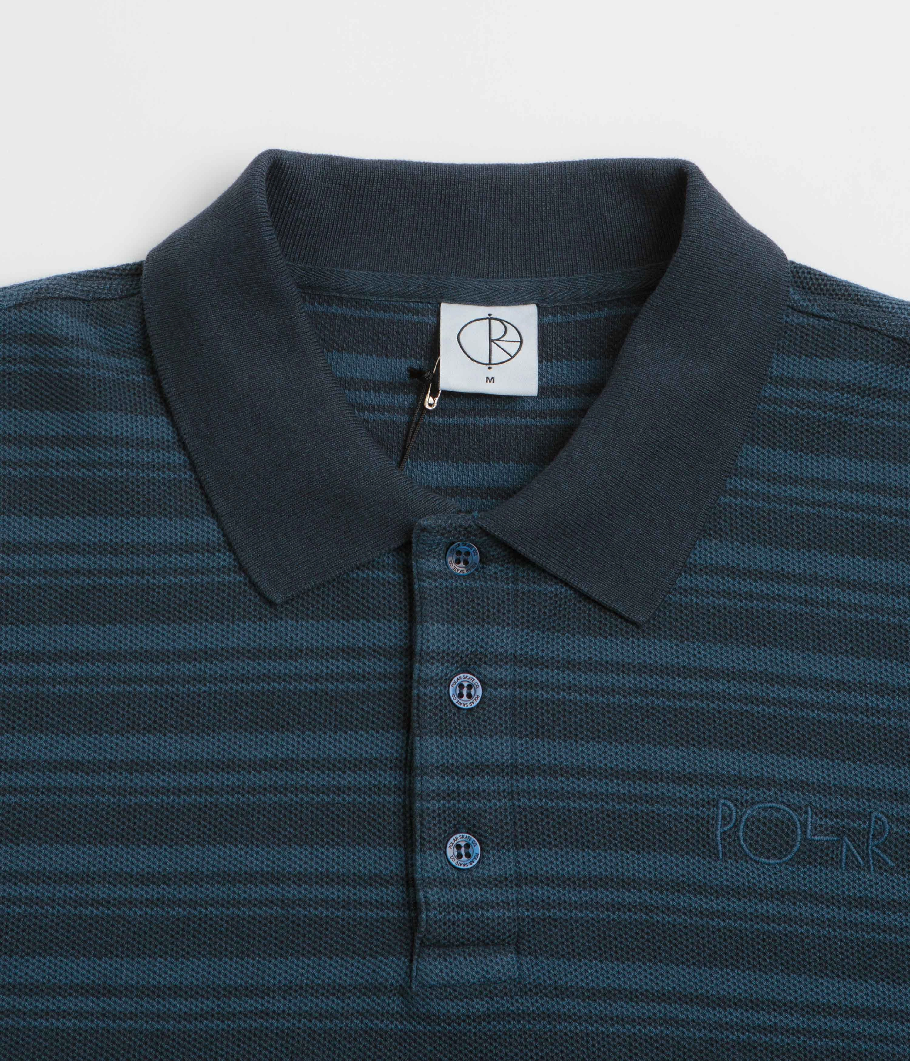 Polar Stripe Surf Polo Shirt - Neptune Blue Casual Comfort