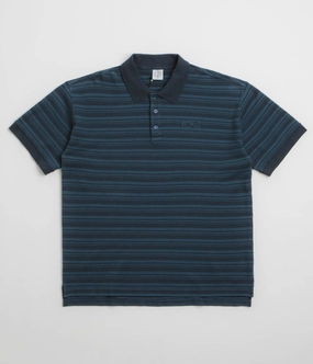 Polar Stripe Surf Polo Shirt - Neptune Blue Odorless Binding Tape