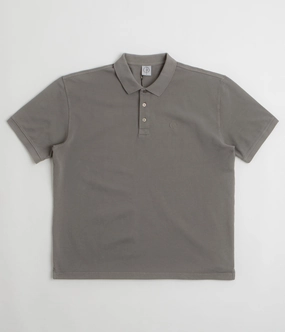 Polar Surf Polo Shirt - Washed Grey Adjustable Cuffs