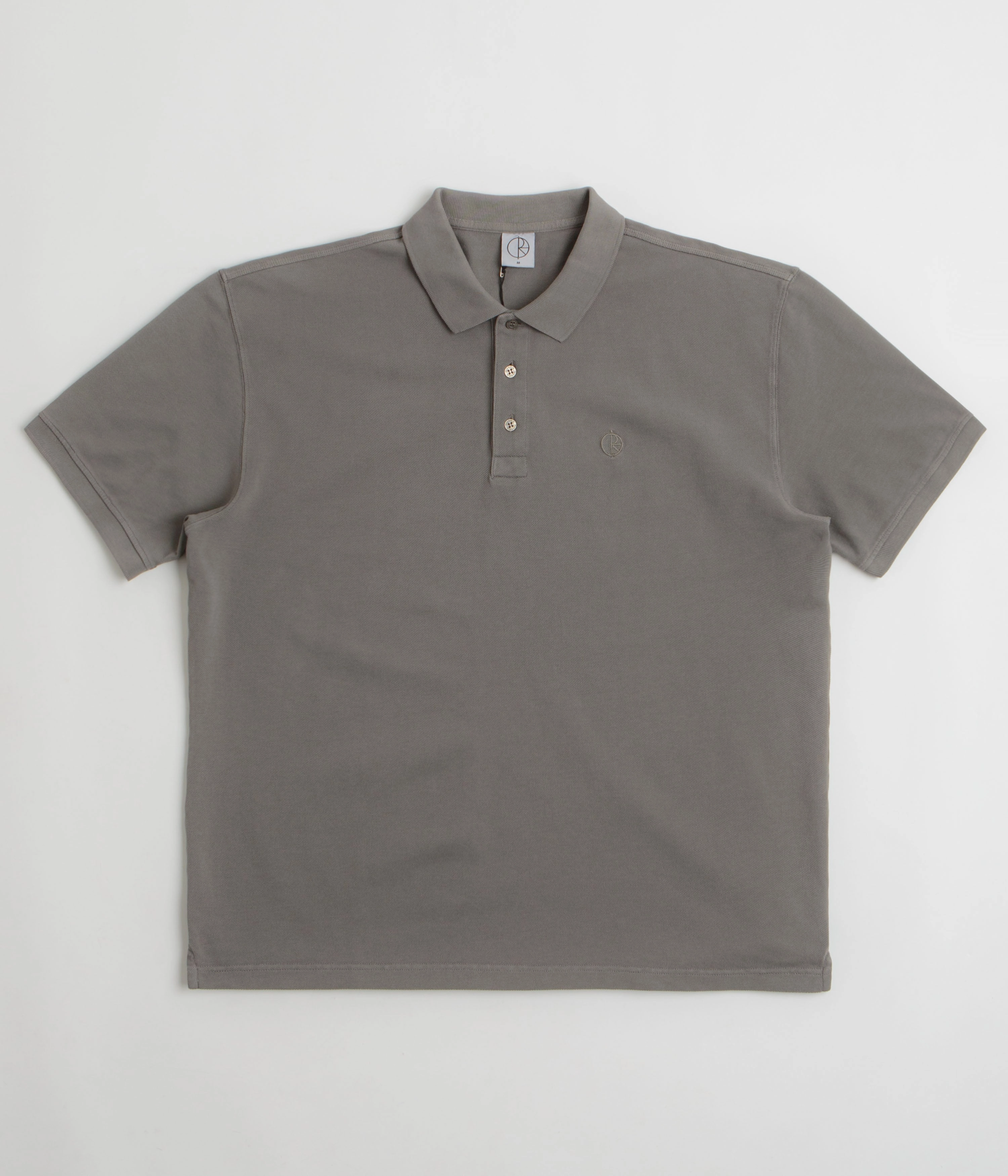 Handcrafted Detail Urban Fashion Polar Surf Polo Shirt - Washed Grey