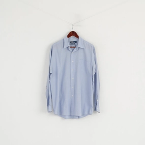 Minimalist fashion Polo by Ralph Lauren Men L Casual Shirt Blue Check Lowell Sport Two-Ply Cotton Top