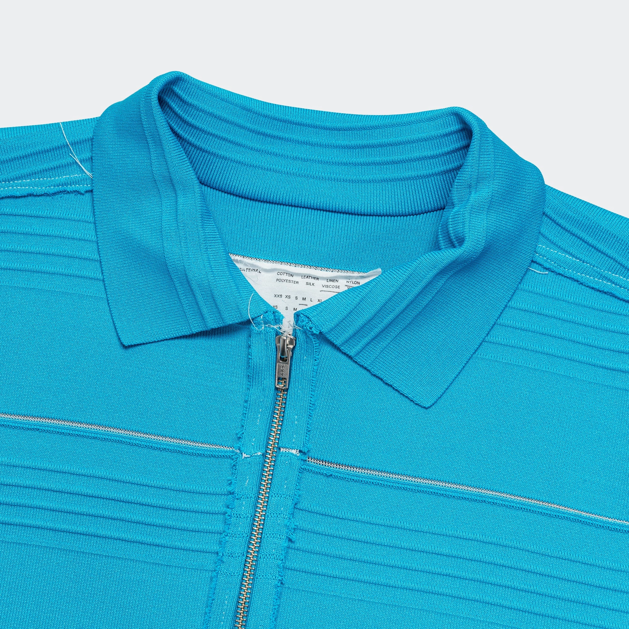 slim fit Vintage Wash Polo Shirt - Viscose Blue