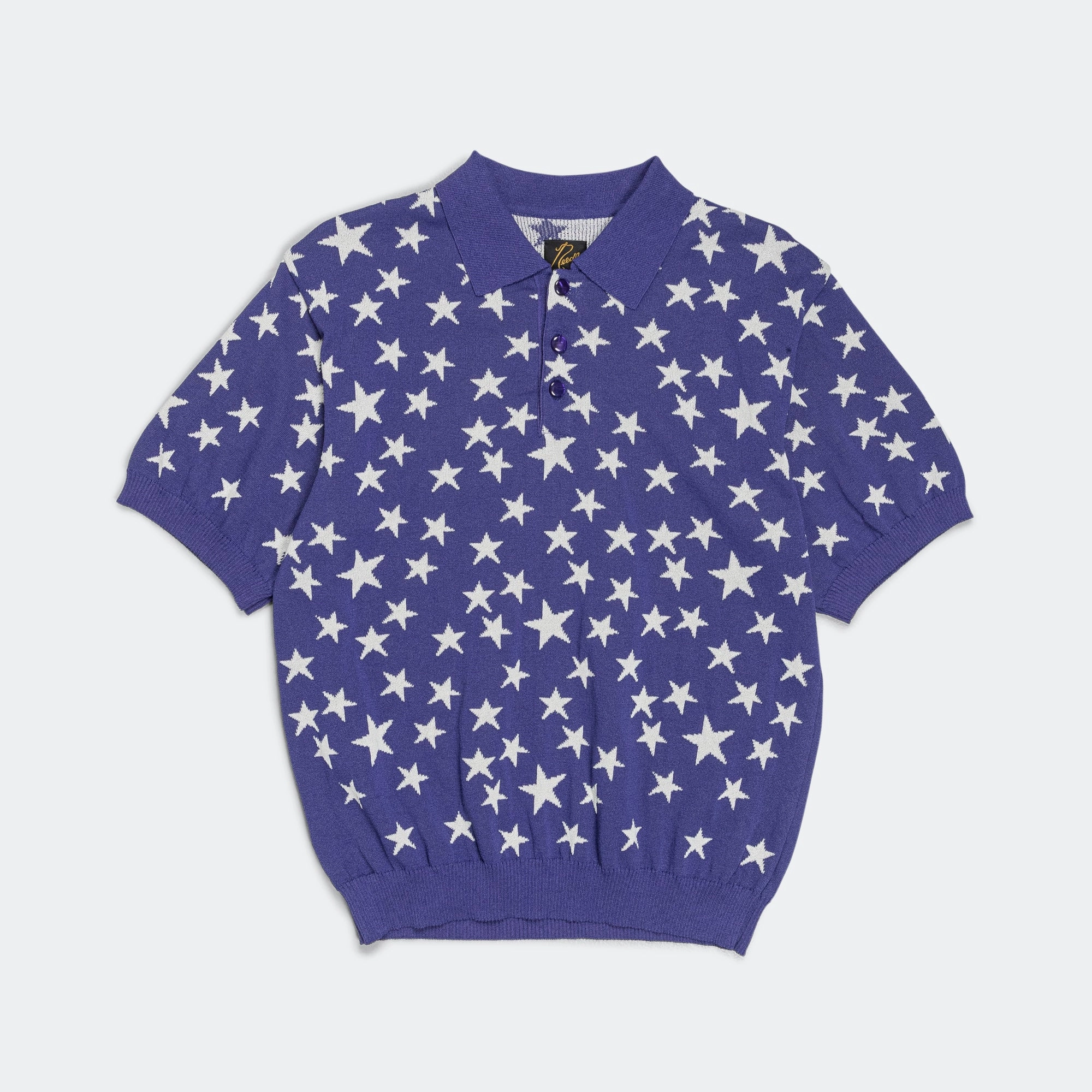 Polo SS Sweater - Purple PE/Washi Knit Plus Size