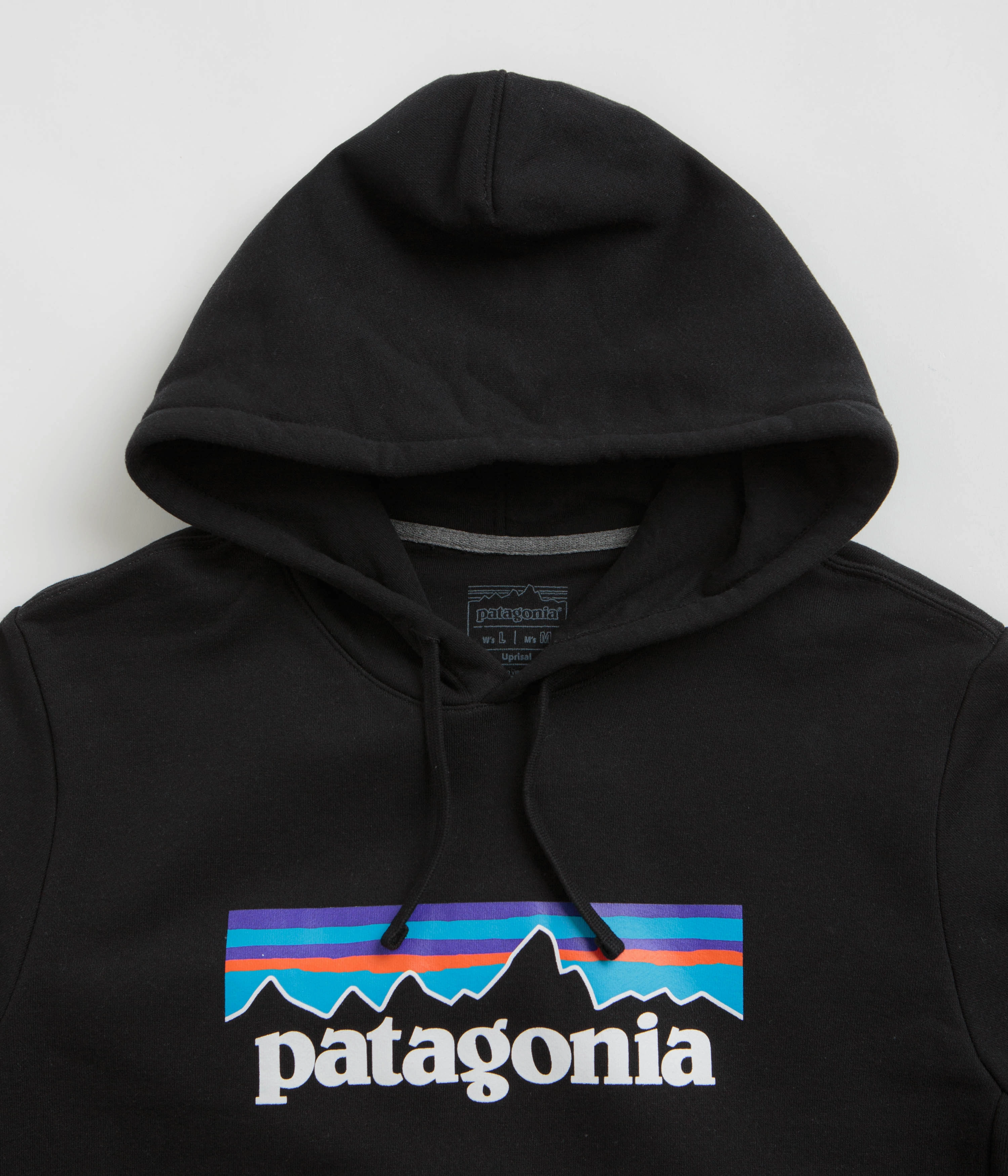 Patagonia P-6 Logo Uprisal Hoodie - Black Family gathering wear