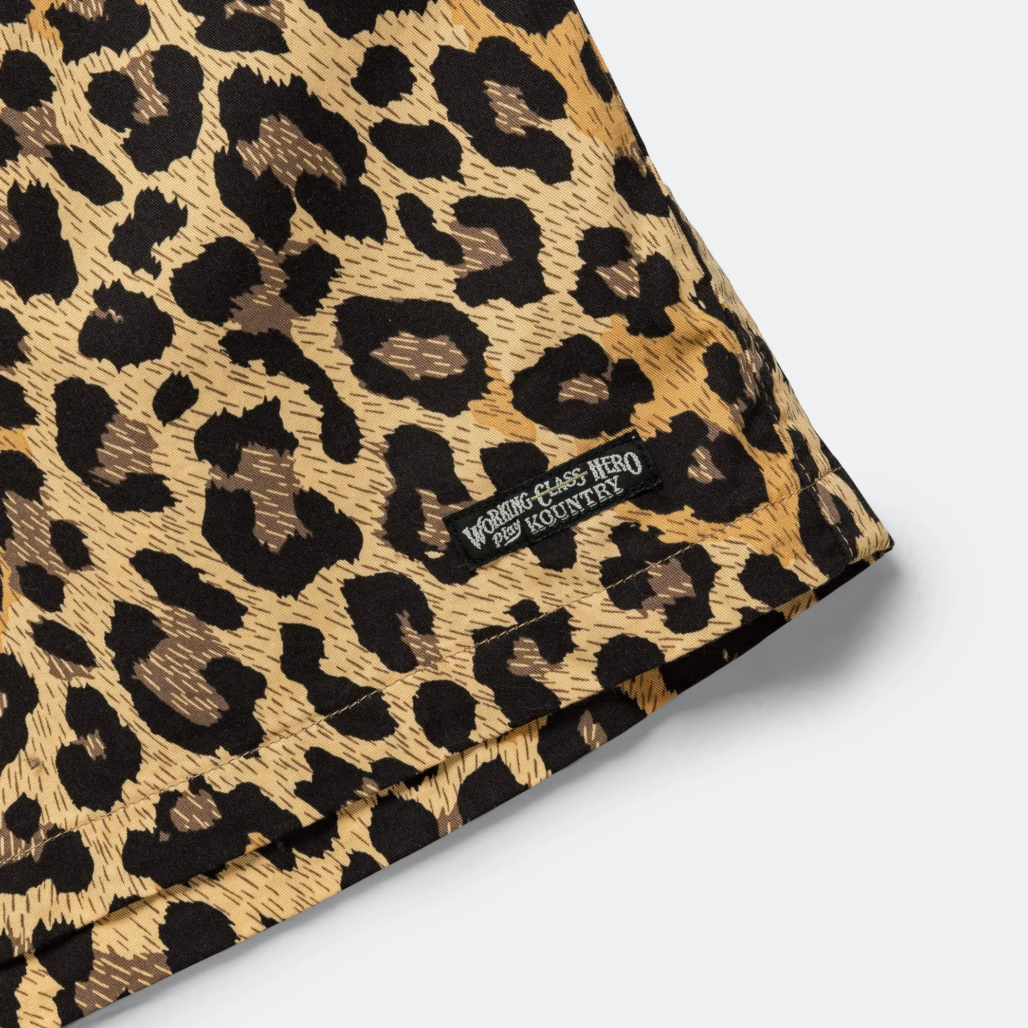 Combed Burberry Leopard EASY Short Pants Static Resistant Fibers Stretchable Waistband