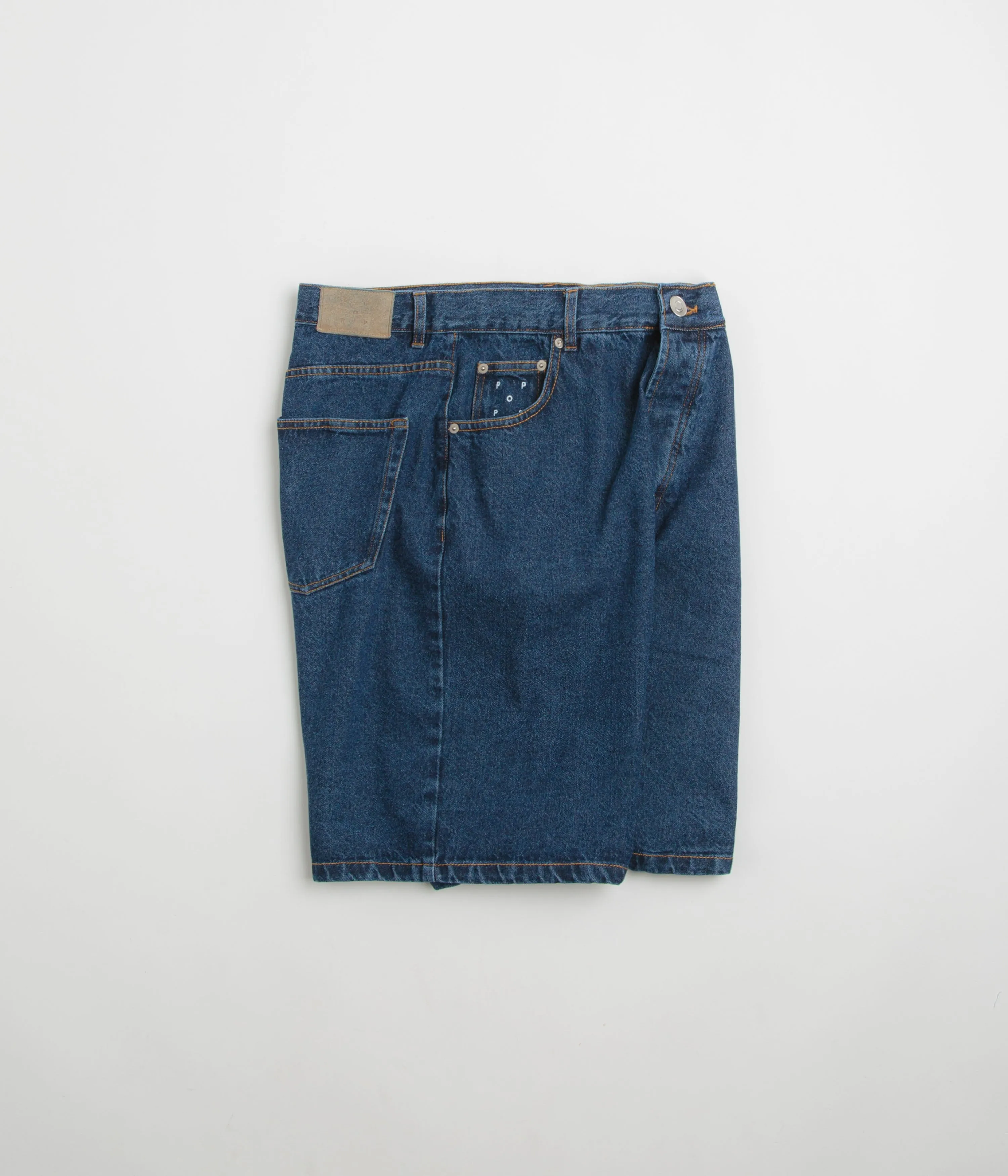 Pop Trading Company DRS Denim Shorts - Rinsed Denim Beach-Ready Look