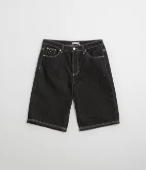 Pop Trading Company Longer DRS Shorts - Black Denim Party outfit