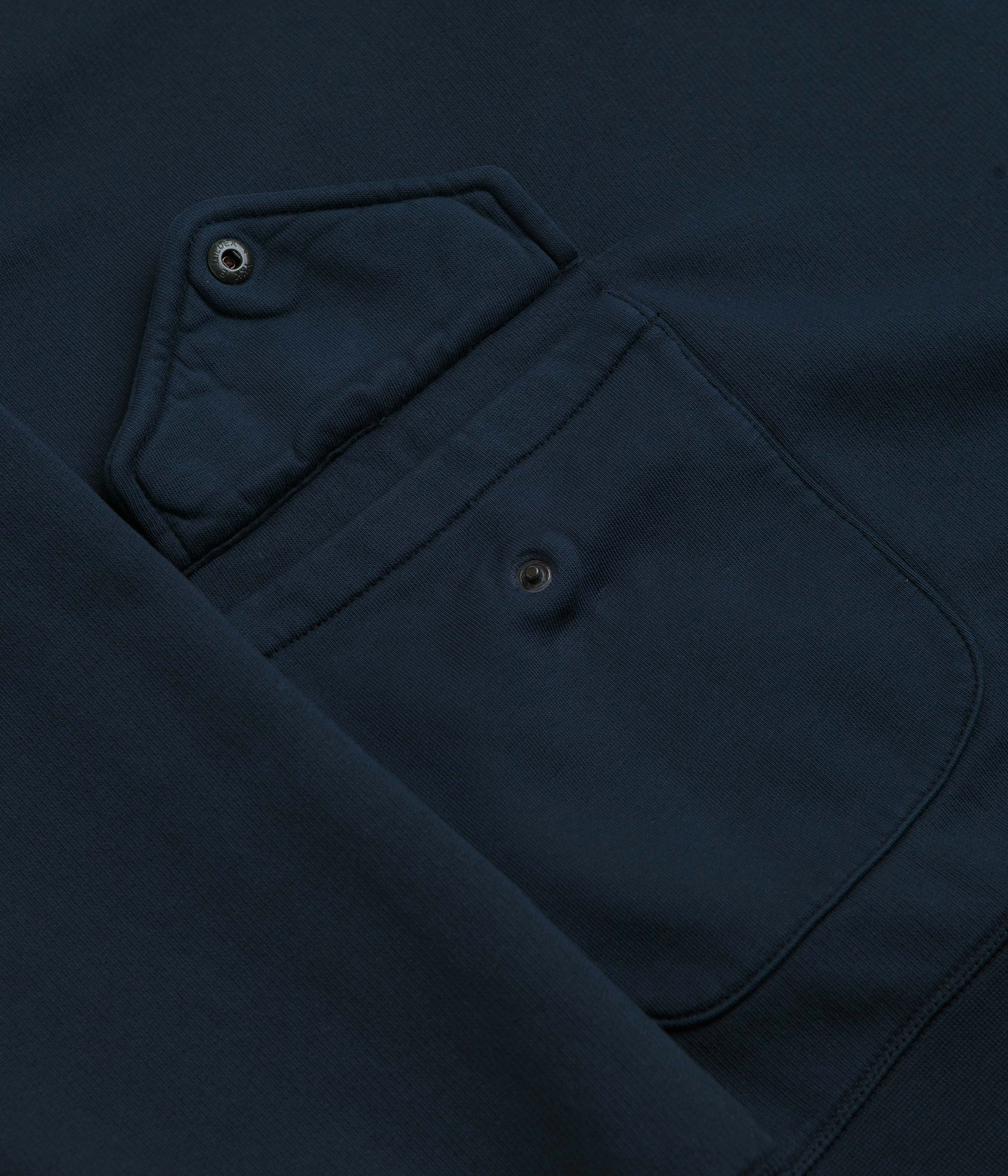 Pop Trading Company 1/2 Zip Sweatshirt - Navy Easy Care