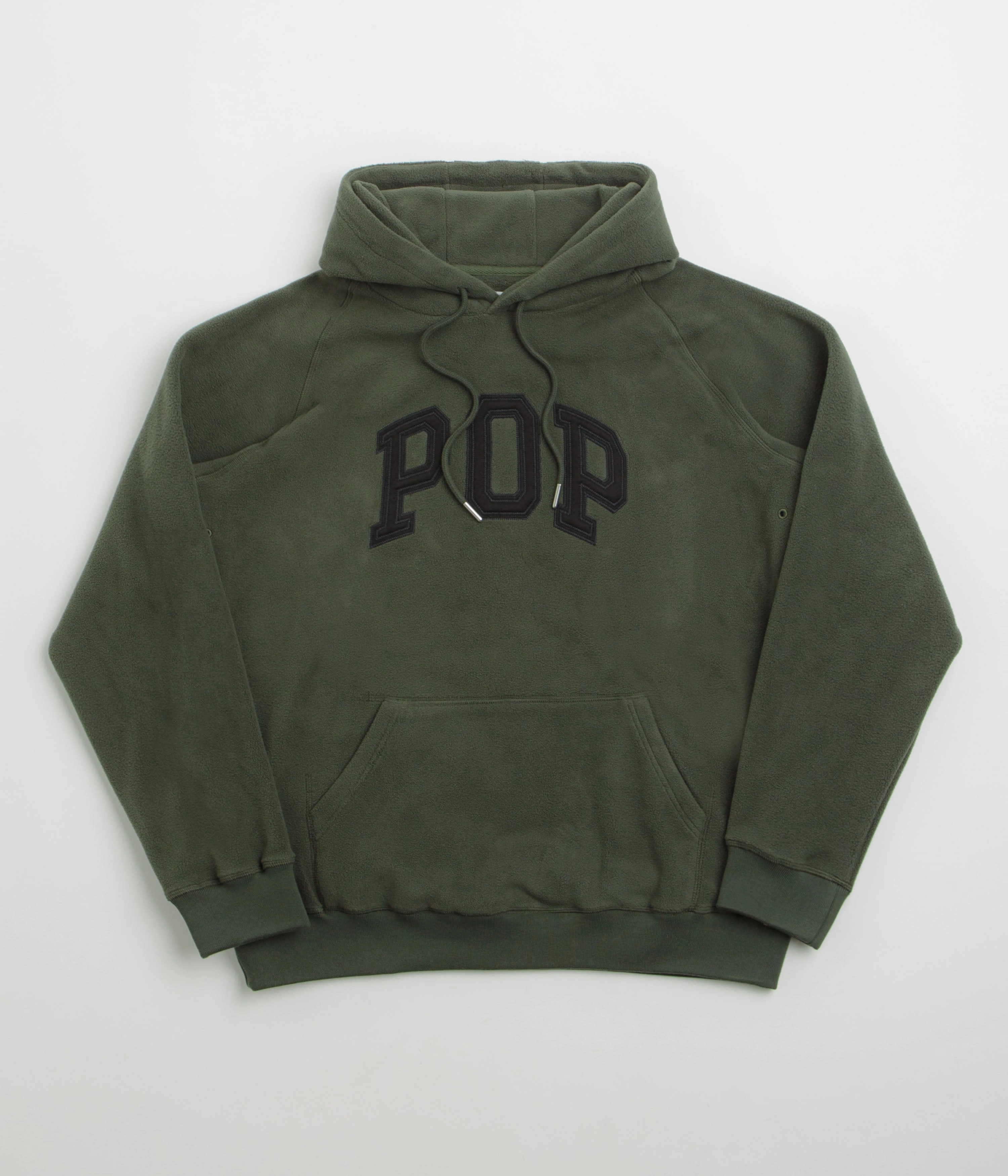 Pop Trading Company Arch Hoodie - Duffel Green Odor Resistant Technology