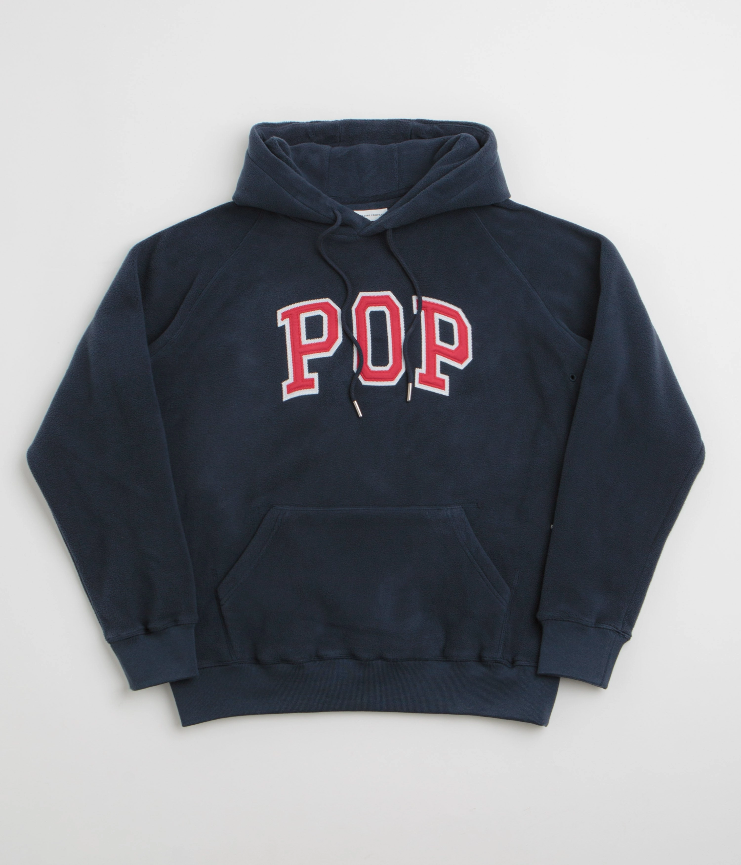 Pop Trading Company Arch Hoodie - Navy / Red Street Light