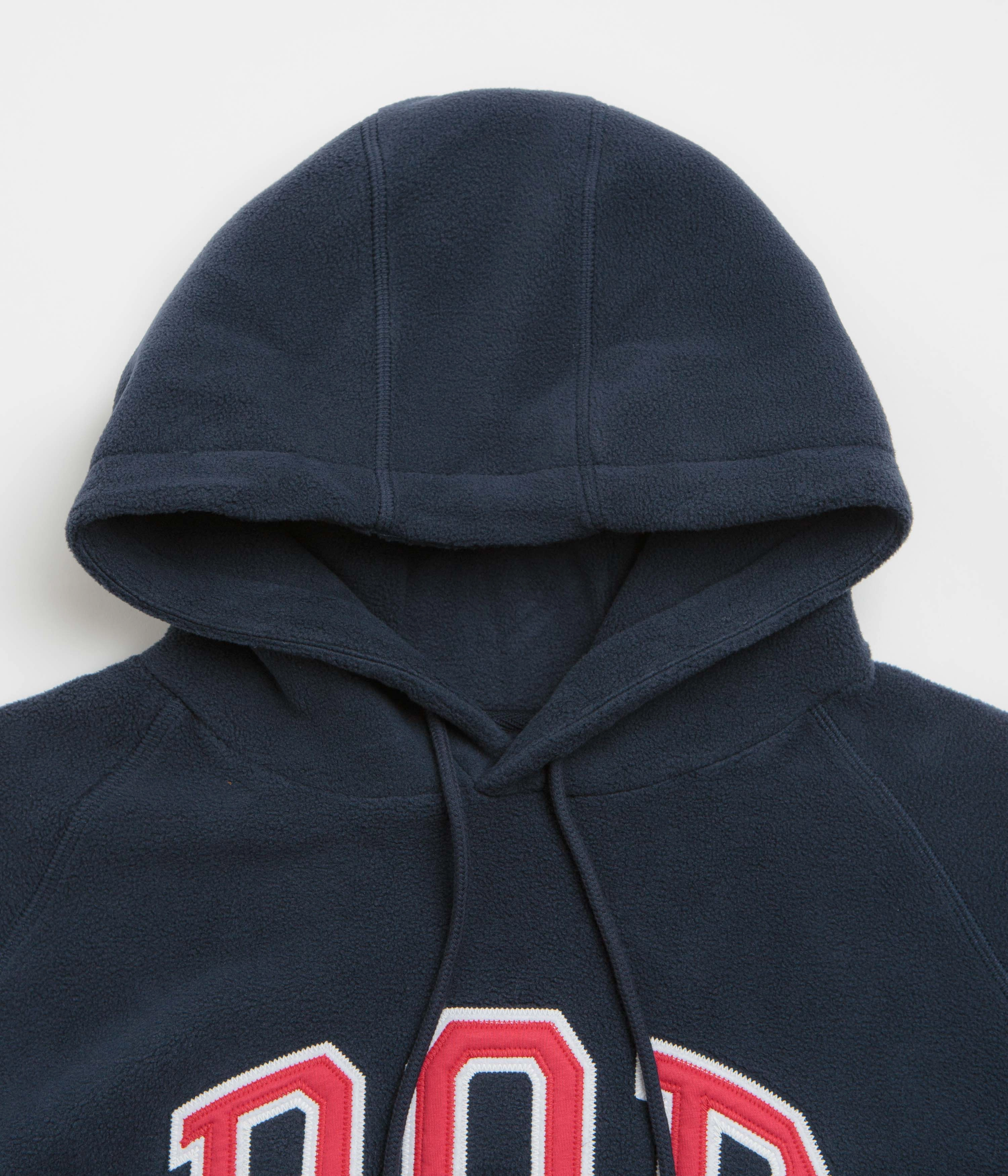forest hike Pop Trading Company Arch Hoodie - Navy / Red