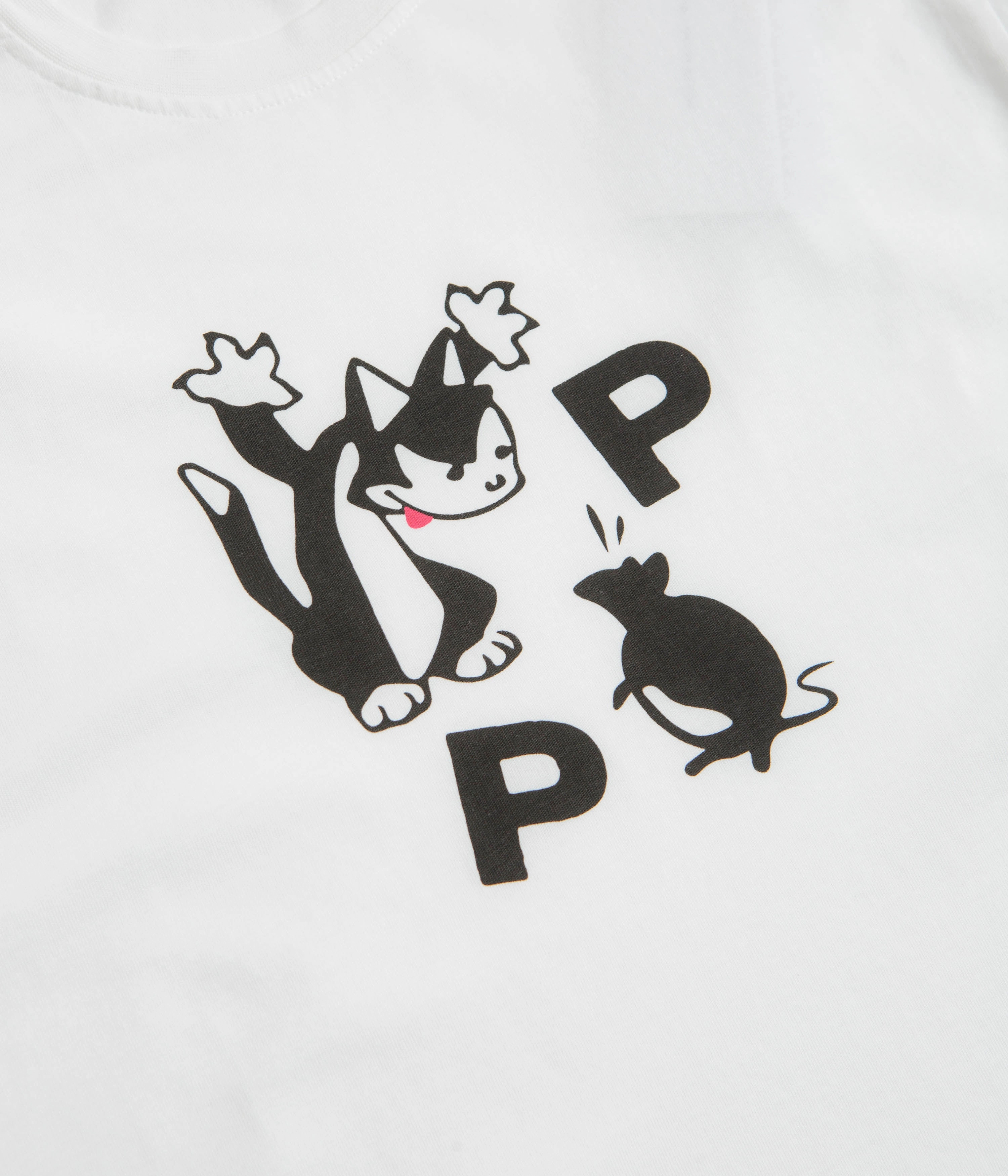 Fashionable Option Pop Trading Company Catch T-Shirt - White / Black
