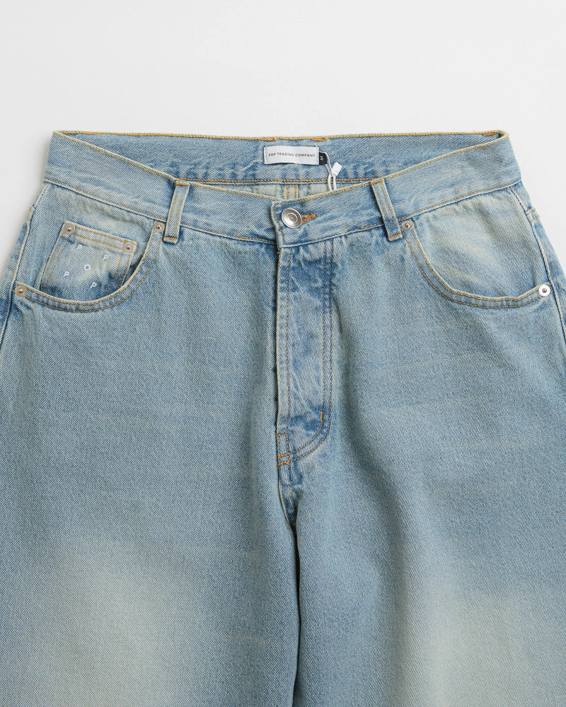 Pop Trading Company DRS Pants - Washed Denim / Blue All Day Use Anti Static Finish