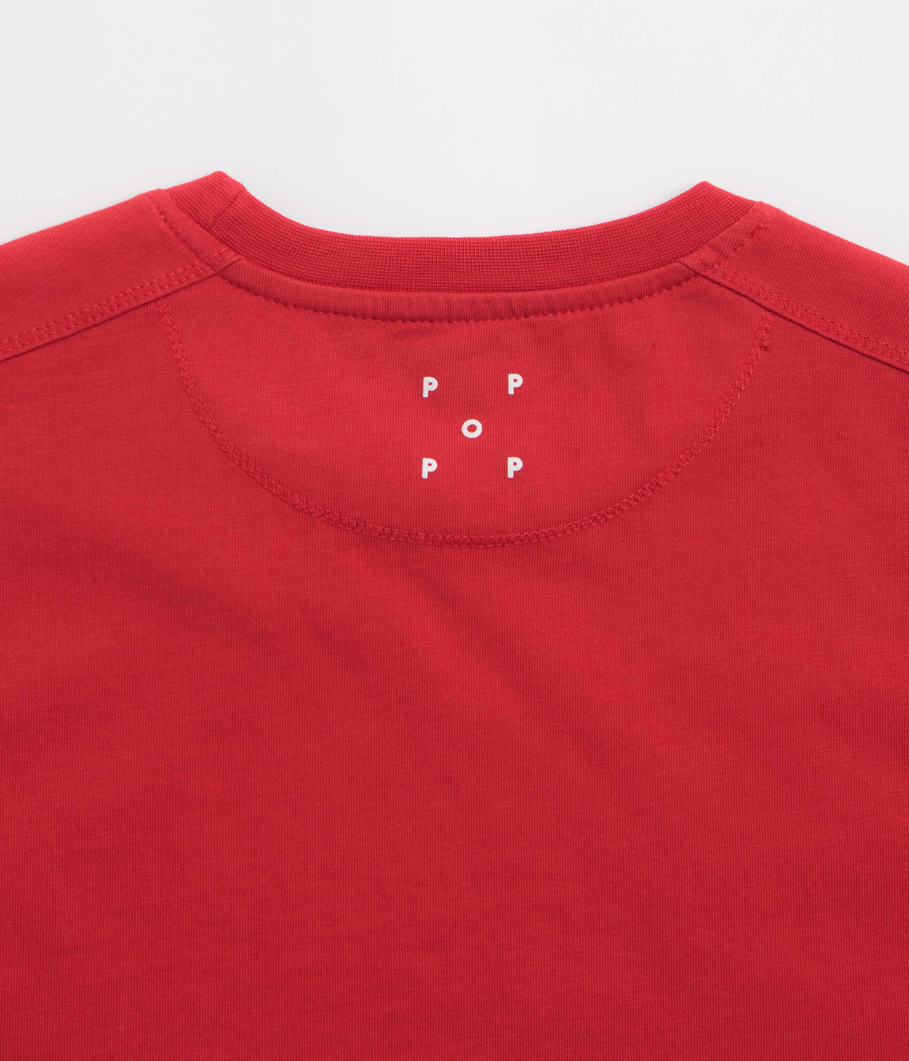 Pop Trading Company Hearts T-Shirt - Haute Red Versatile Fit Casual layering piece