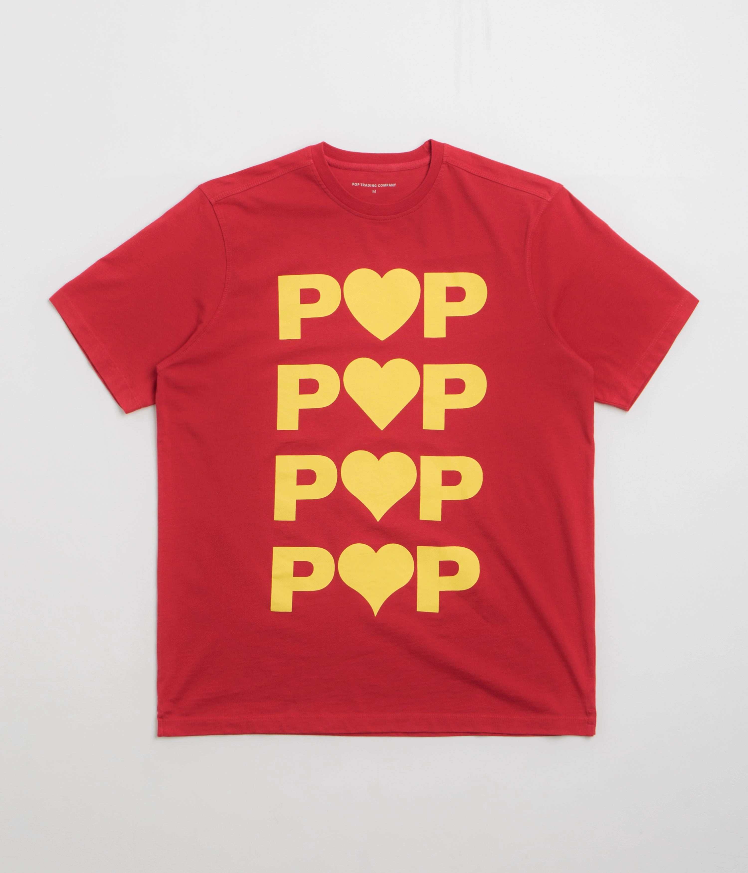 Pop Trading Company Hearts T-Shirt - Haute Red Casual Must-Have
