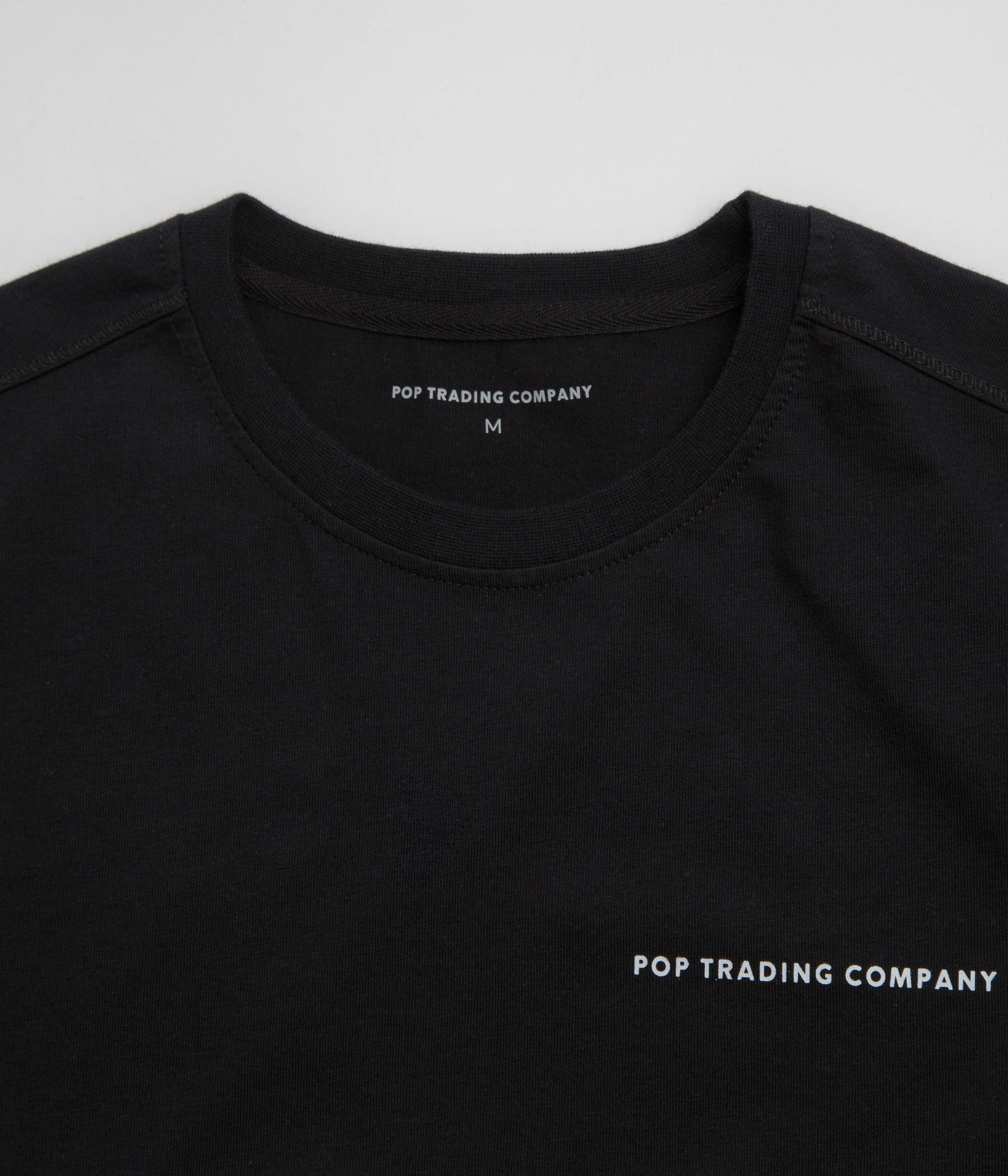 Slim Fit Cut Pop Trading Company Logo T-Shirt - Black / White