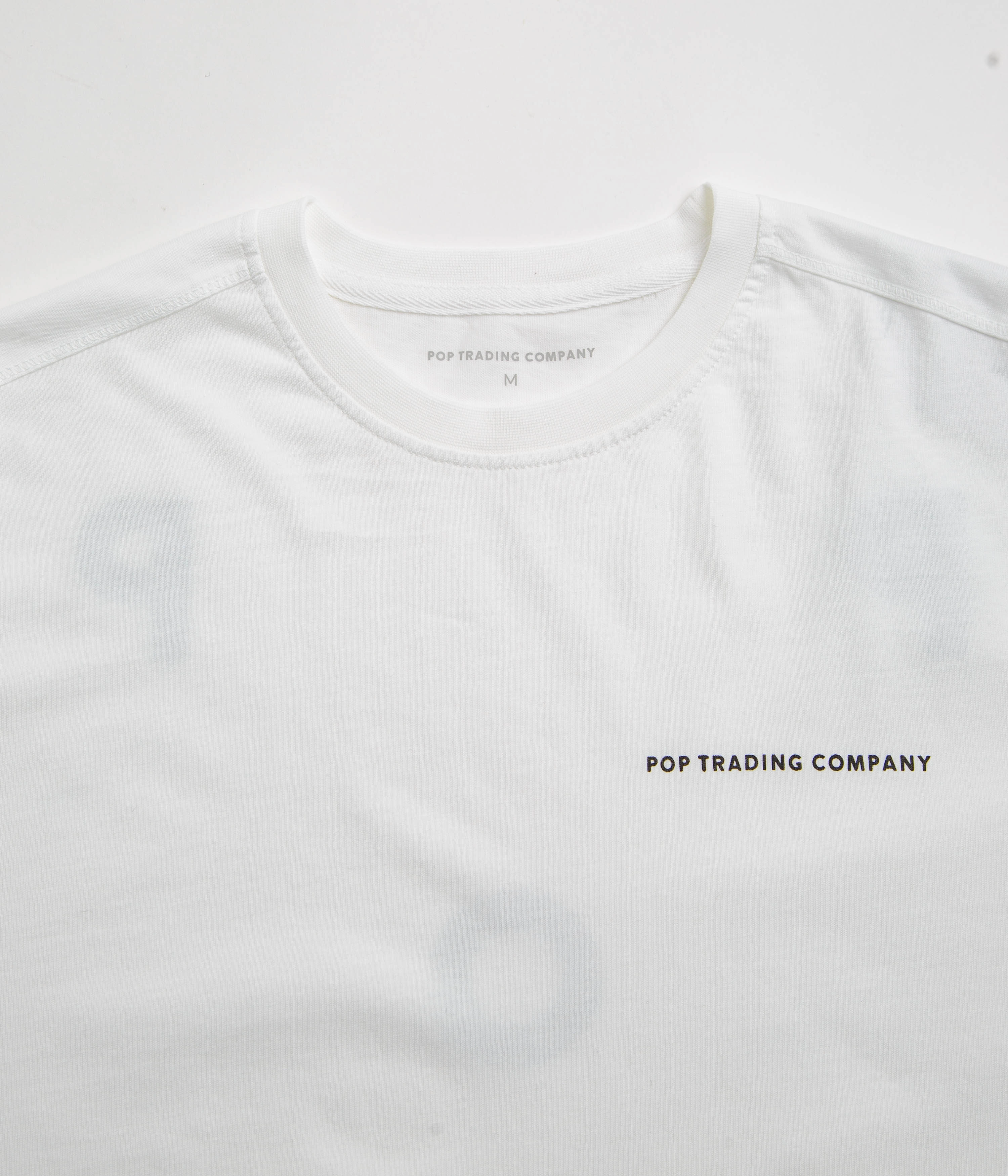 Temperature Regulating Fabric Pop Trading Company Logo T-Shirt - White / Black