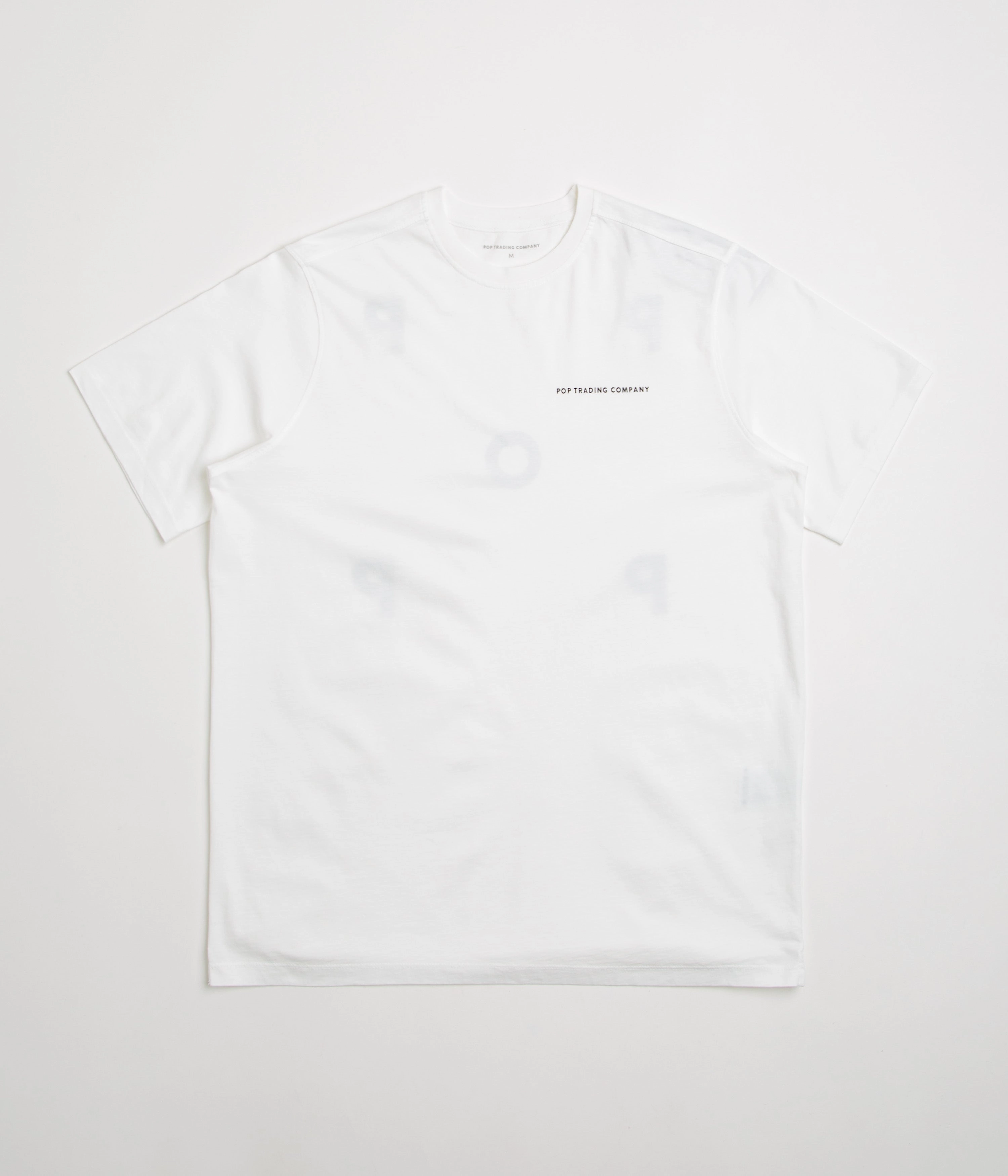 GentleWashResistance Casual Layering Pop Trading Company Logo T-Shirt - White / Black