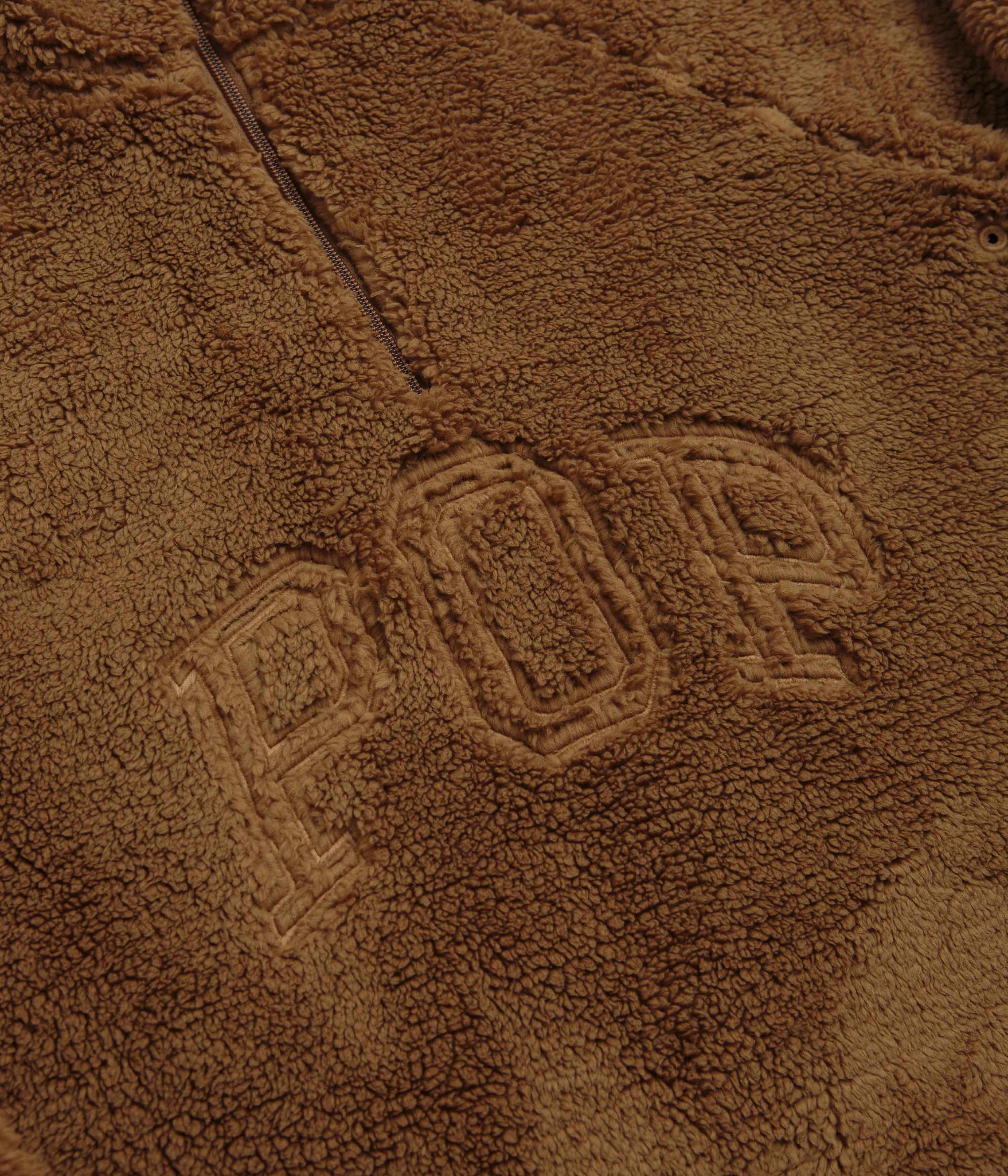 Pop Trading Company Polar 1/2 Zip Fleece Sweatshirt - Bison Timeless Wear