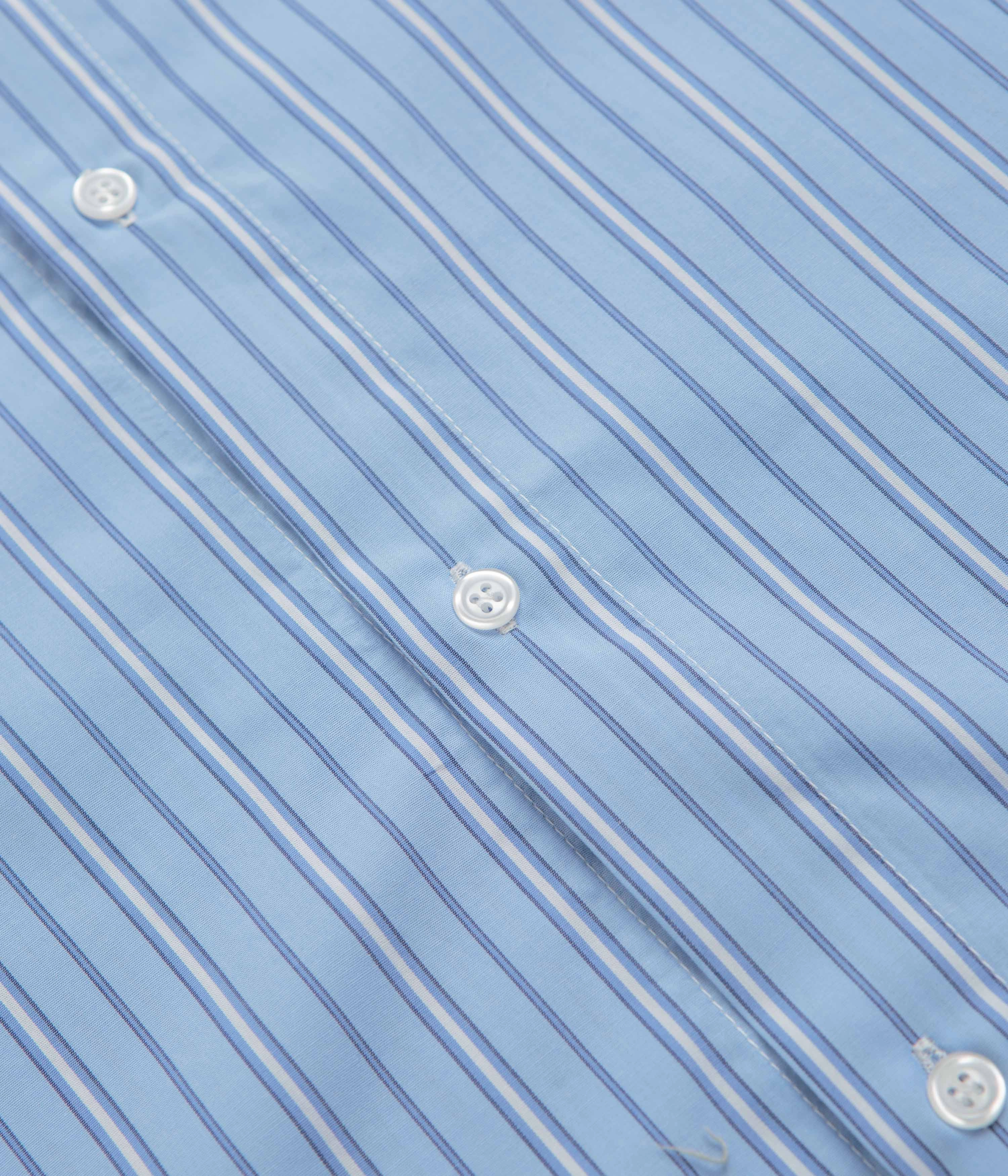 Printed design Cozy Feel Pop Trading Company Striped Logo Shirt - Blue