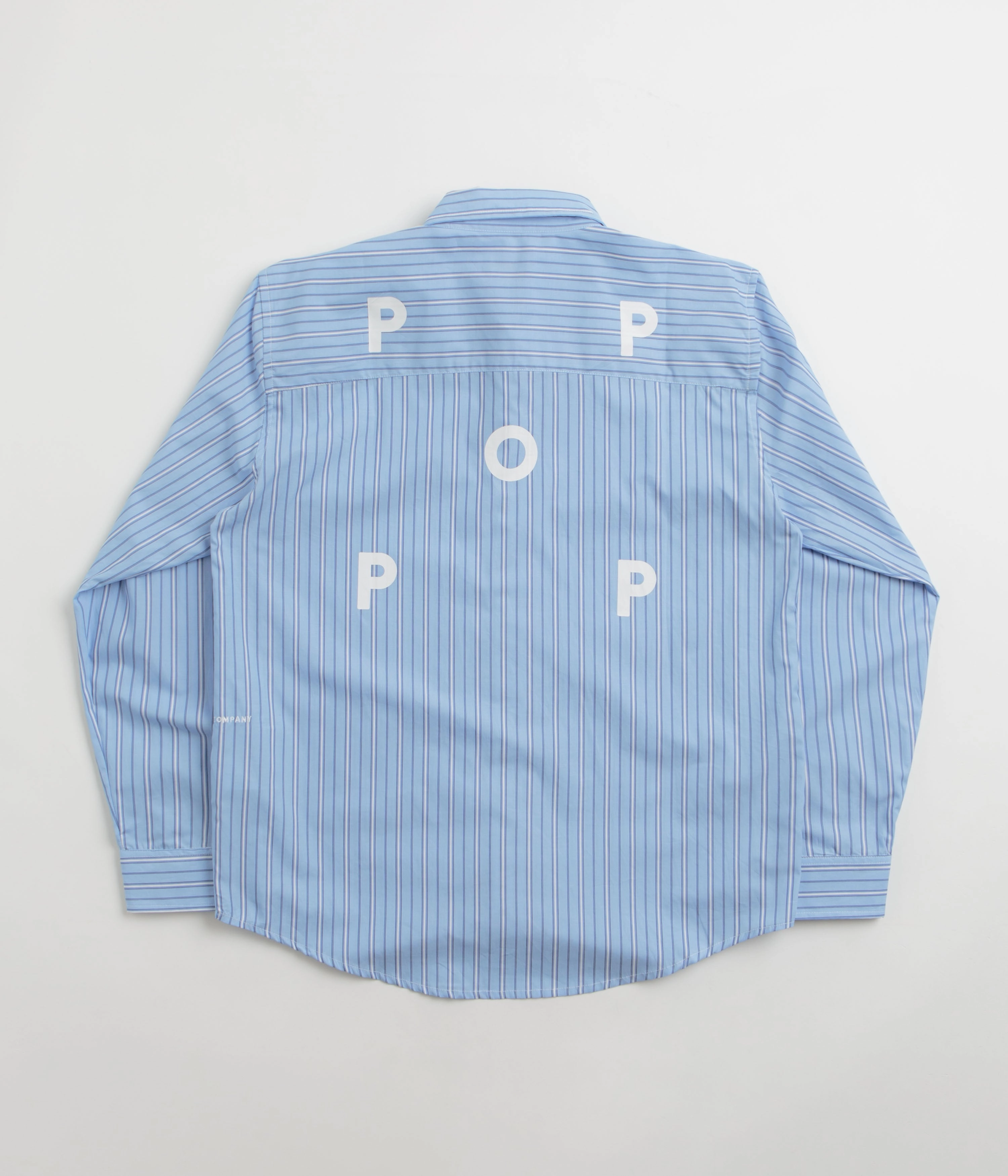 Pop Trading Company Striped Logo Shirt - Blue Unisex Choice