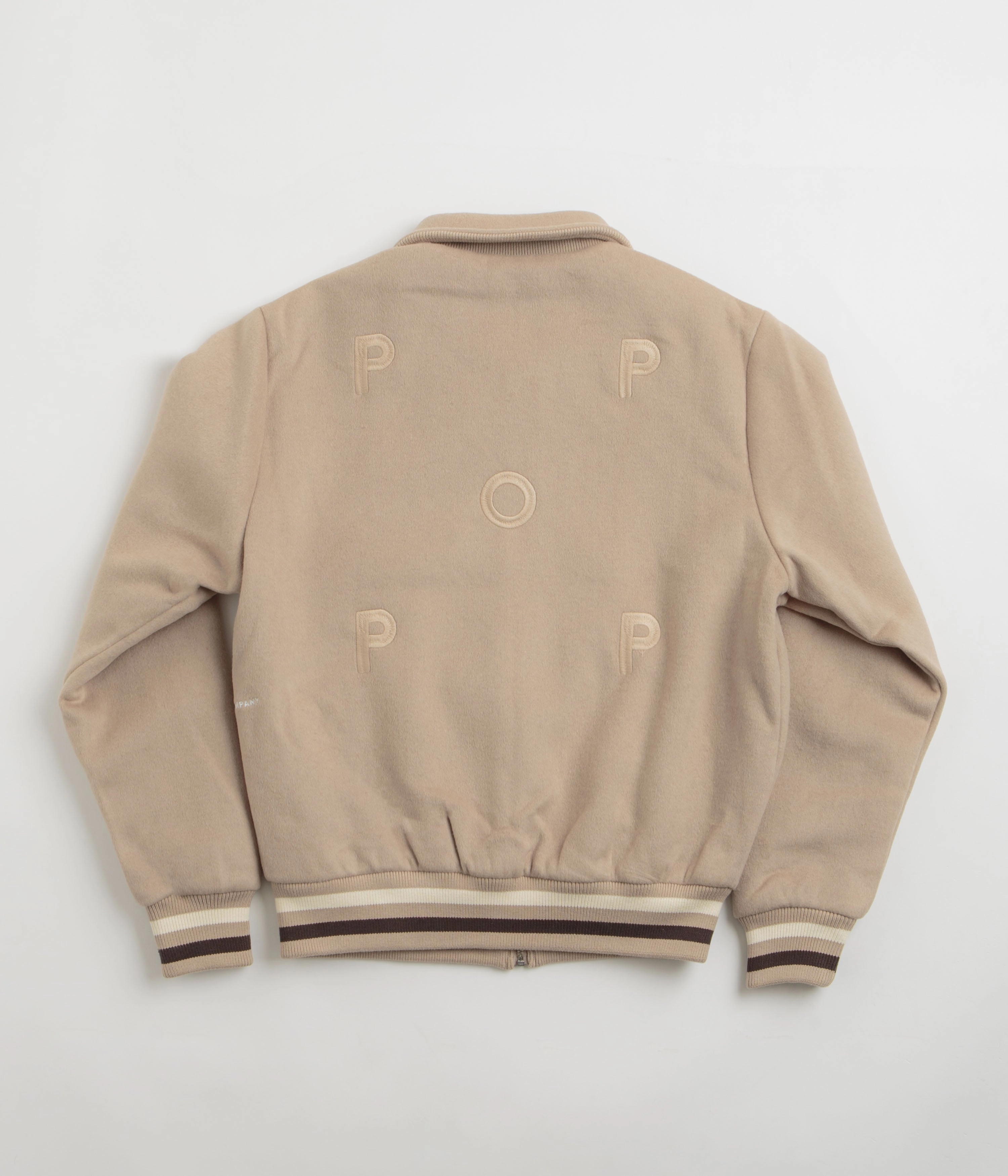 Secure Tights Pop Trading Company Varsity Jacket - White Pepper