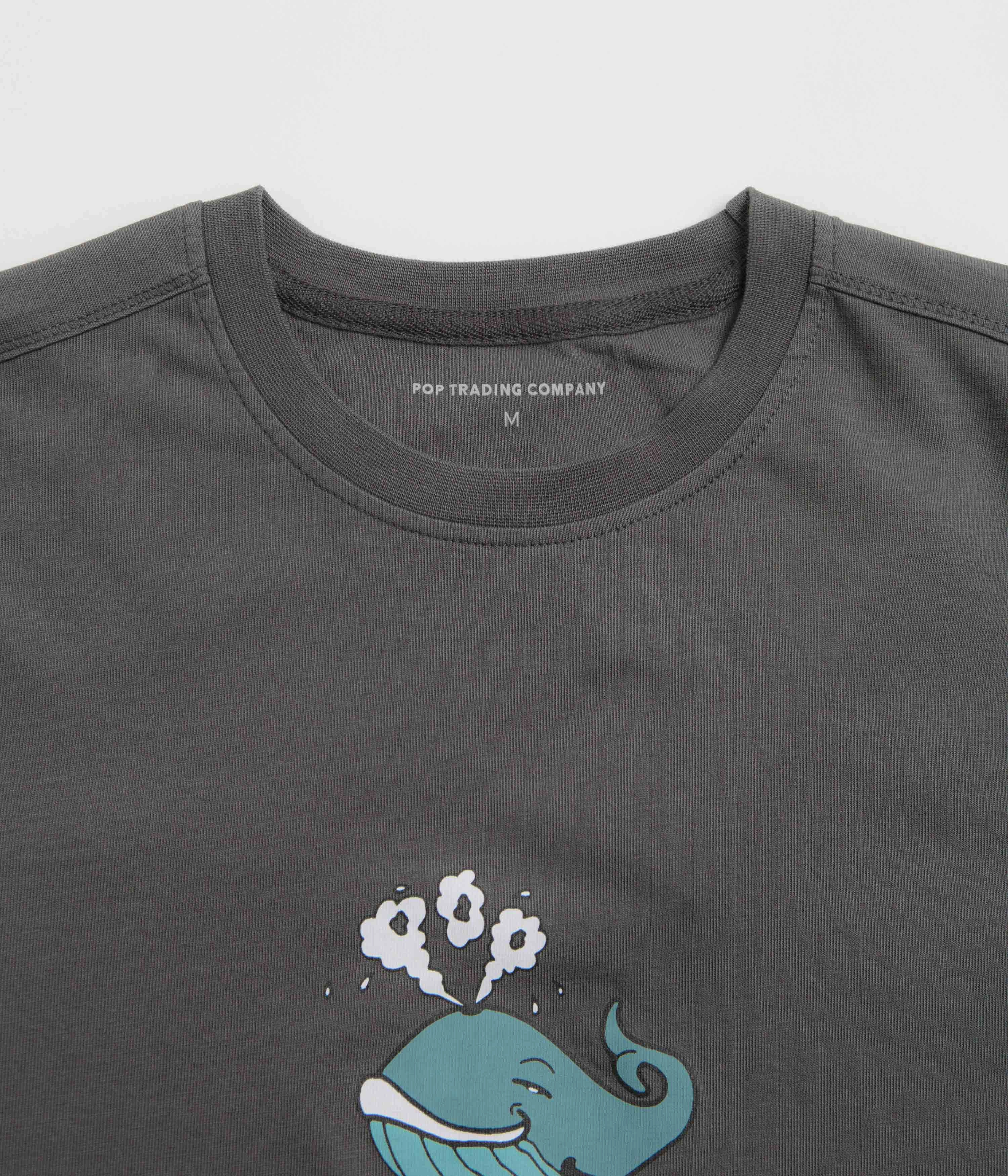 Smooth Look Pop Trading Company Whale T-Shirt - Charcoal