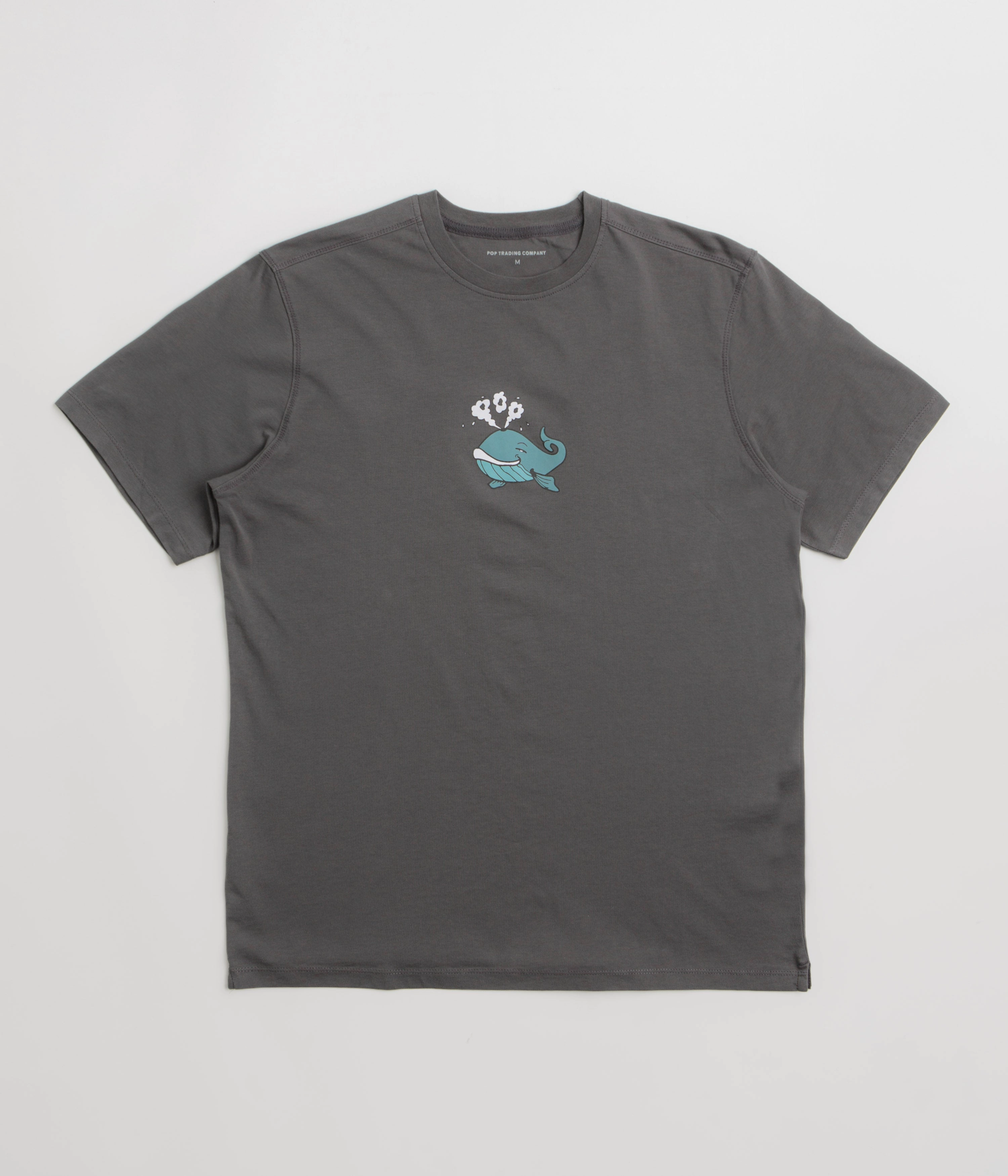 soft fit Pop Trading Company Whale T-Shirt - Charcoal