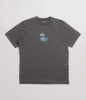 soft fit Pop Trading Company Whale T-Shirt - Charcoal