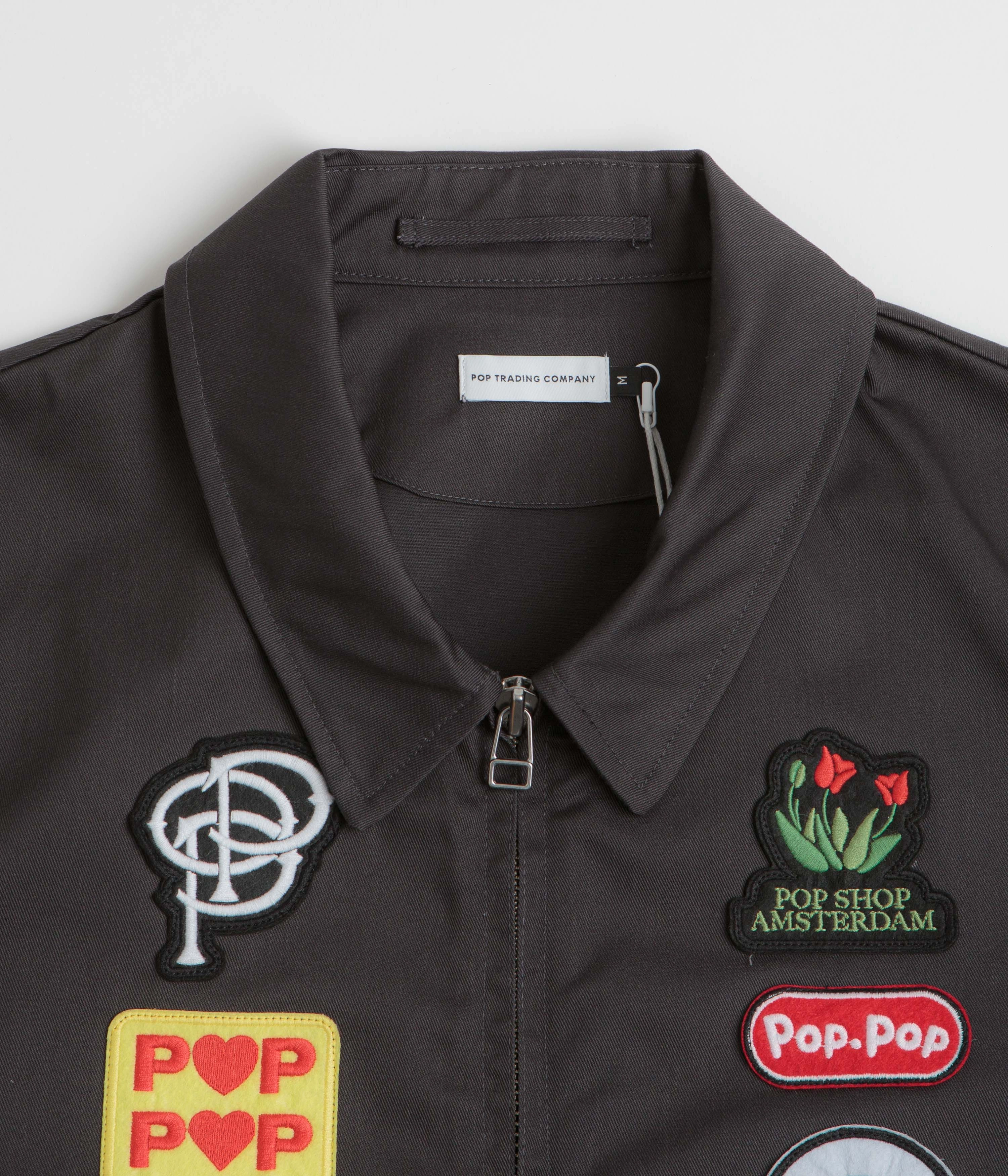 Pop Trading Company Worker Jacket - Anthracite Windbreaker Tech