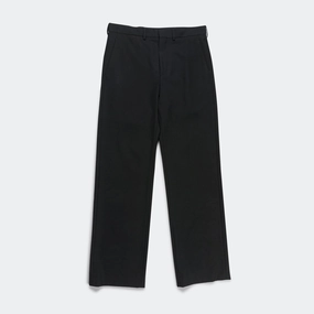 Popeline Wool Trousers - Black Lightweight Material