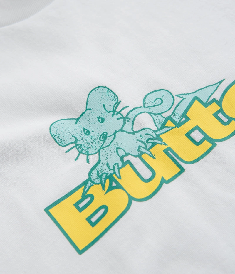 Butter Goods Rat Logo T-Shirt - White Basic Layering perfect for all-day wear