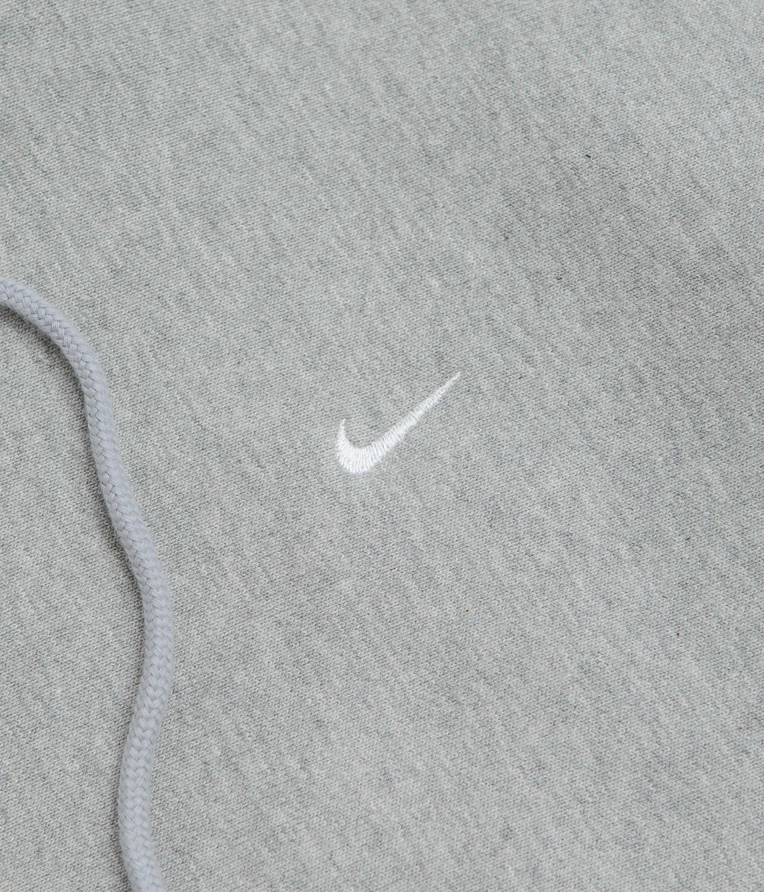 Nike Solo Swoosh Hoodie - Dark Grey Heather / Light Smoke Grey / White / White polka dot style