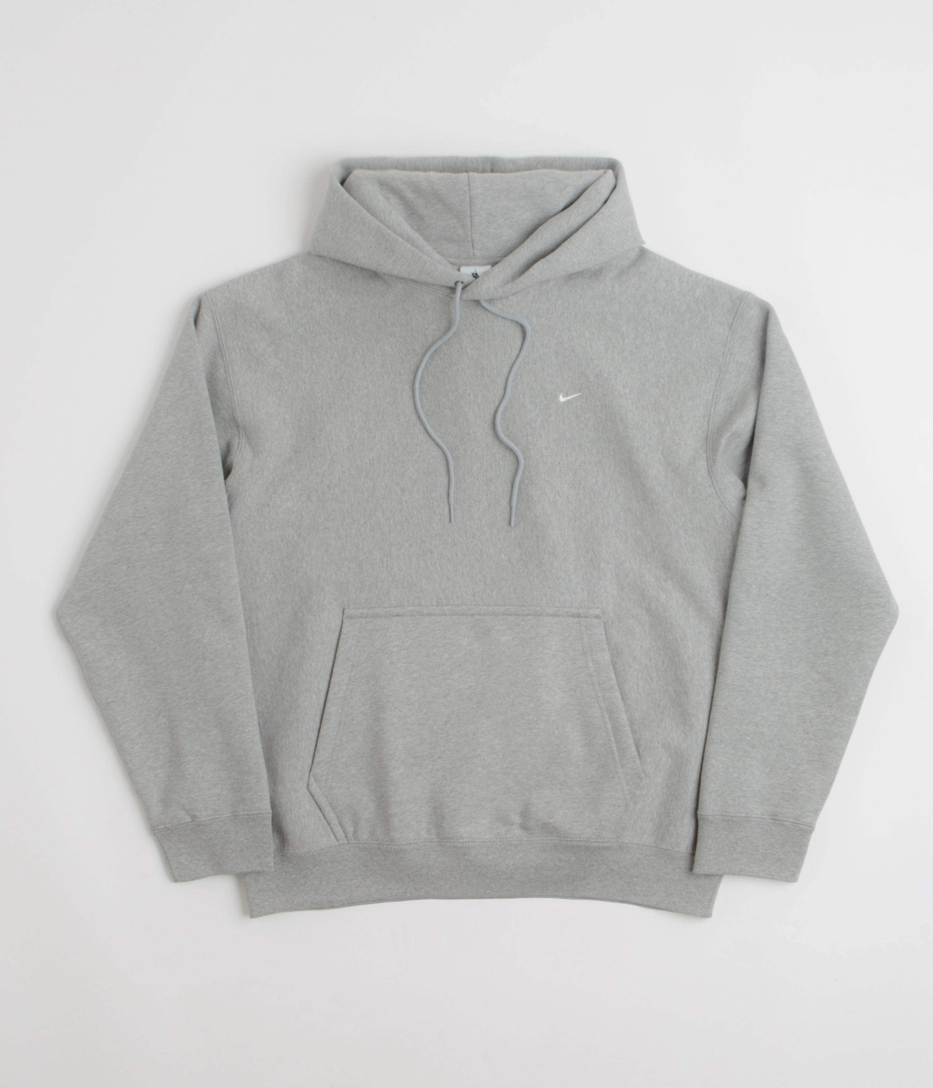 Asian style Nike Solo Swoosh Hoodie - Dark Grey Heather / Light Smoke Grey / White / White