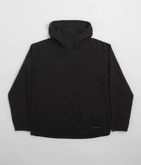 Simple Outfit Thylacine like Snow Peak Dry Waffle Hoodie - Black