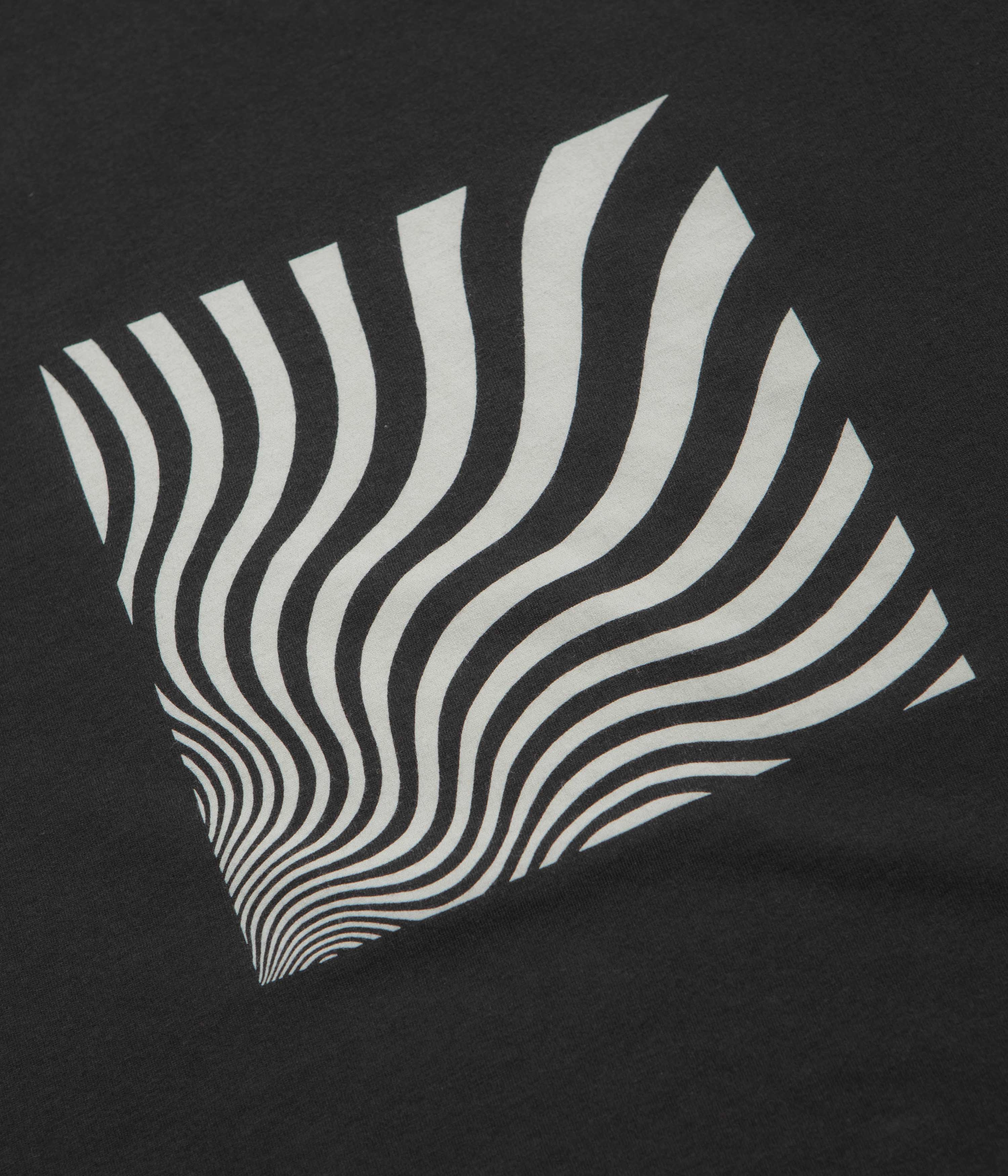 LongLastingColor Outdoor Adventure Mollusk Optic Wave T-Shirt - Faded Black