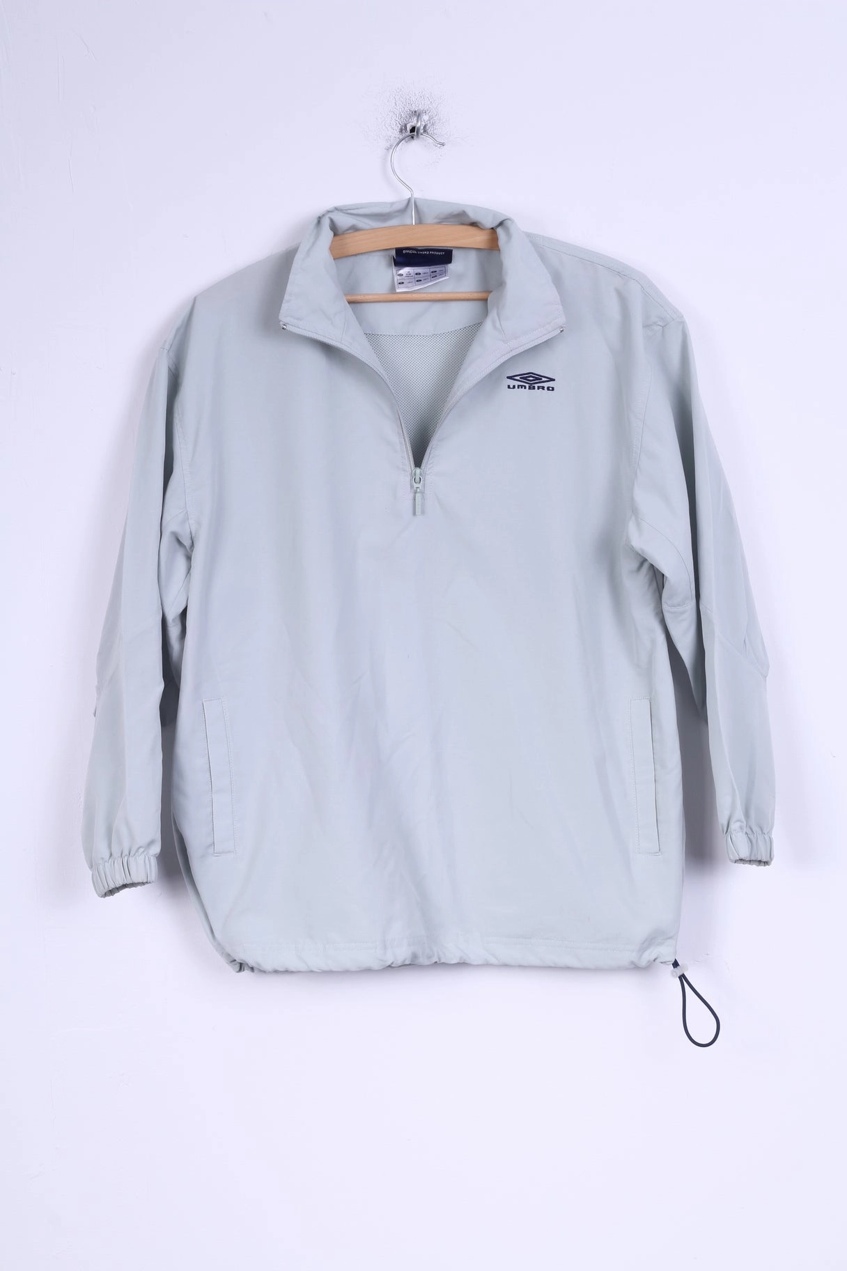 Street Cool Personalized Umbro Youth LB 158 Pullover Jacket Grey Lightweight Training Top