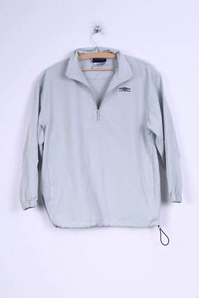 Street Cool Personalized Umbro Youth LB 158 Pullover Jacket Grey Lightweight Training Top