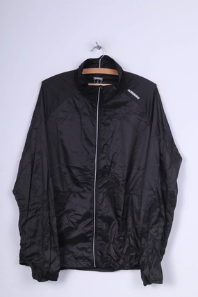 suitable for talent shows Karhu Mens L Jacket Full Zipper Black Nylon Waterproof Lightweight