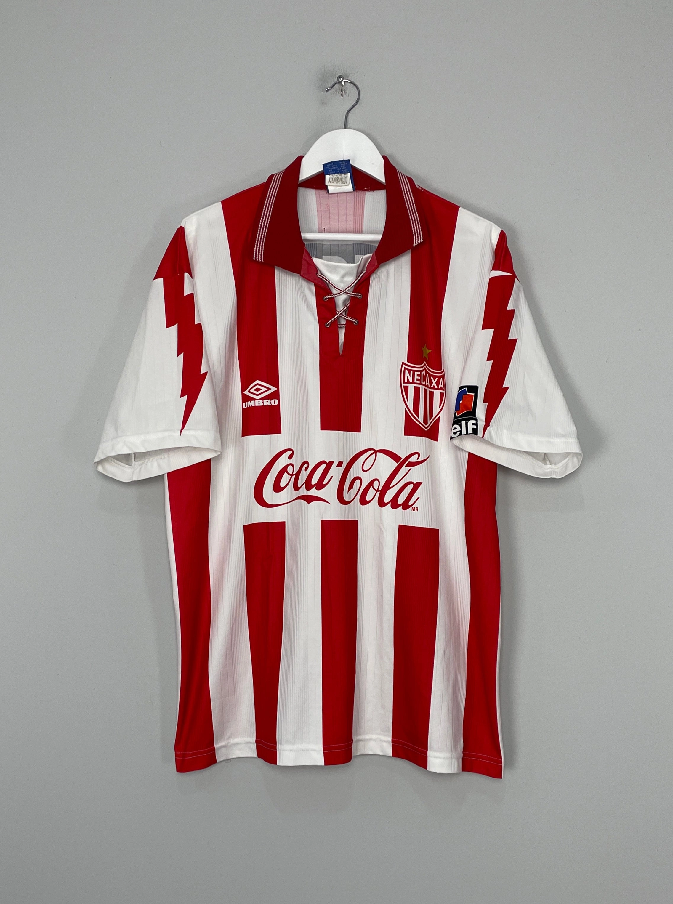 1995/96 NECAXA HOME SHIRT (L) UMBRO Lightweight Interlock Knit