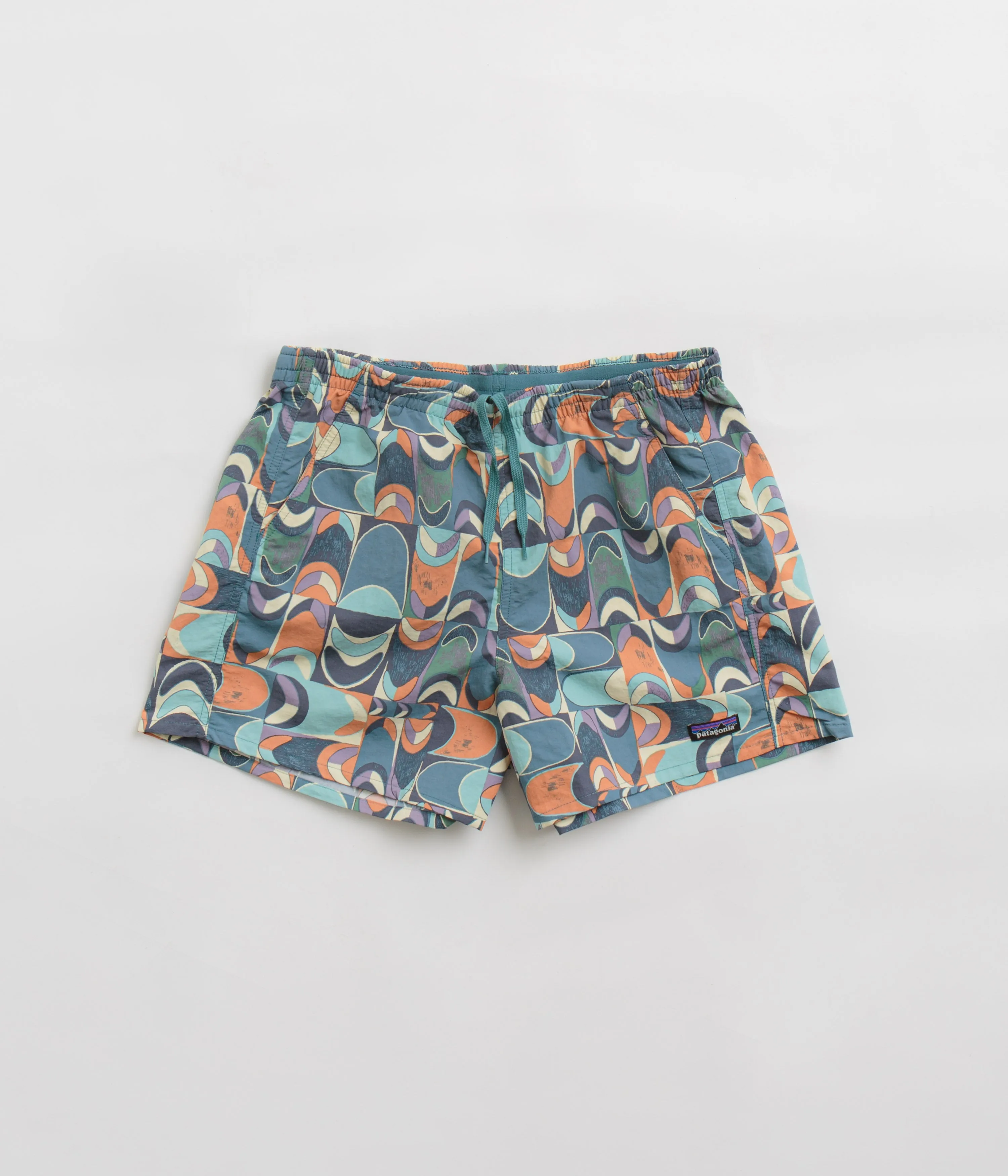 Classic Appeal Windproof Design Patagonia Womens Baggies 5" Shorts - Swallowtail Geo: Still Blue